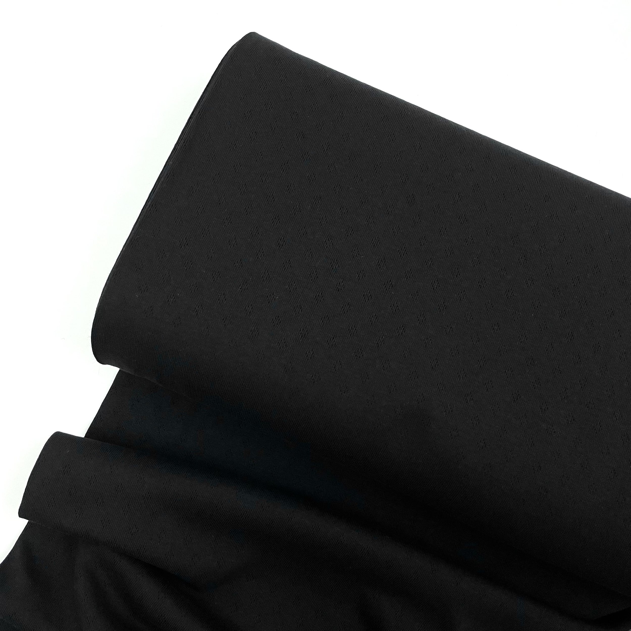 Hey Sew Sister - Black Cotton Pointelle Fabric 1.jpeg