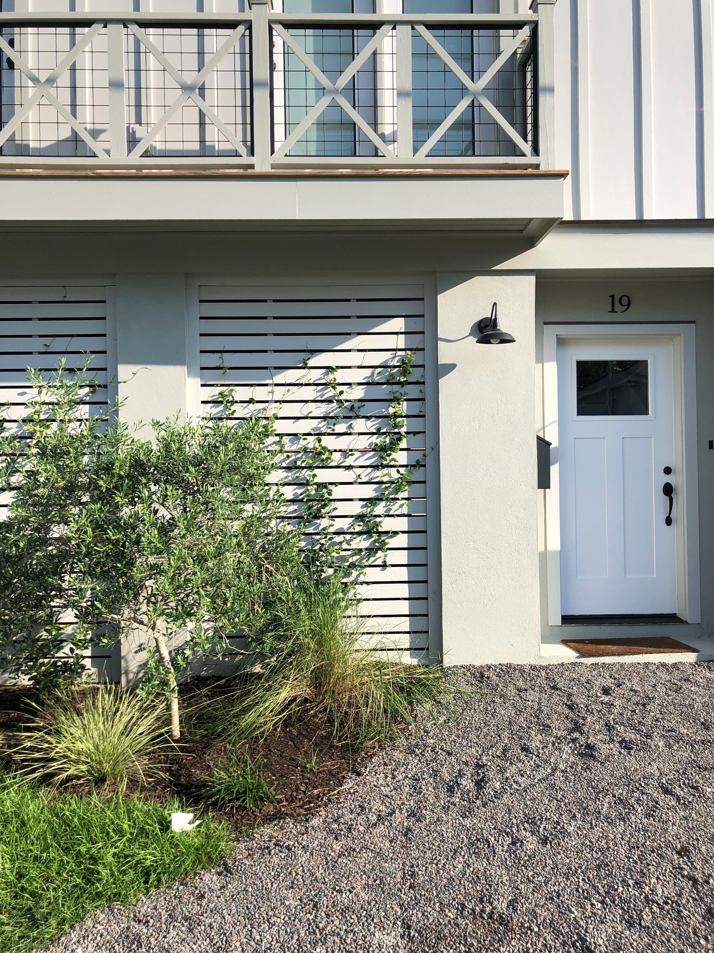 The front door at 19 Cedar Street.