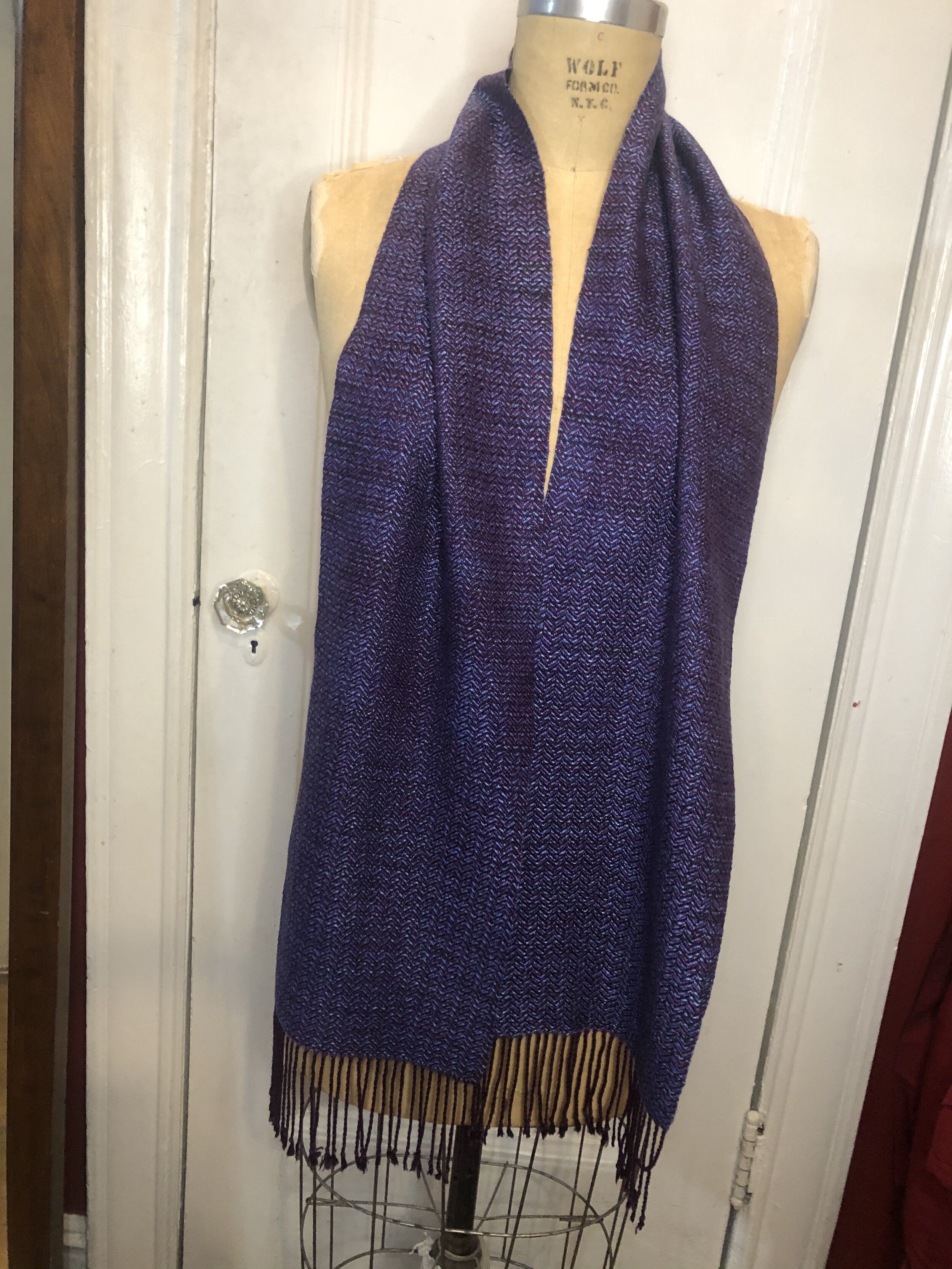 Purple and Blue Variegated Scarf