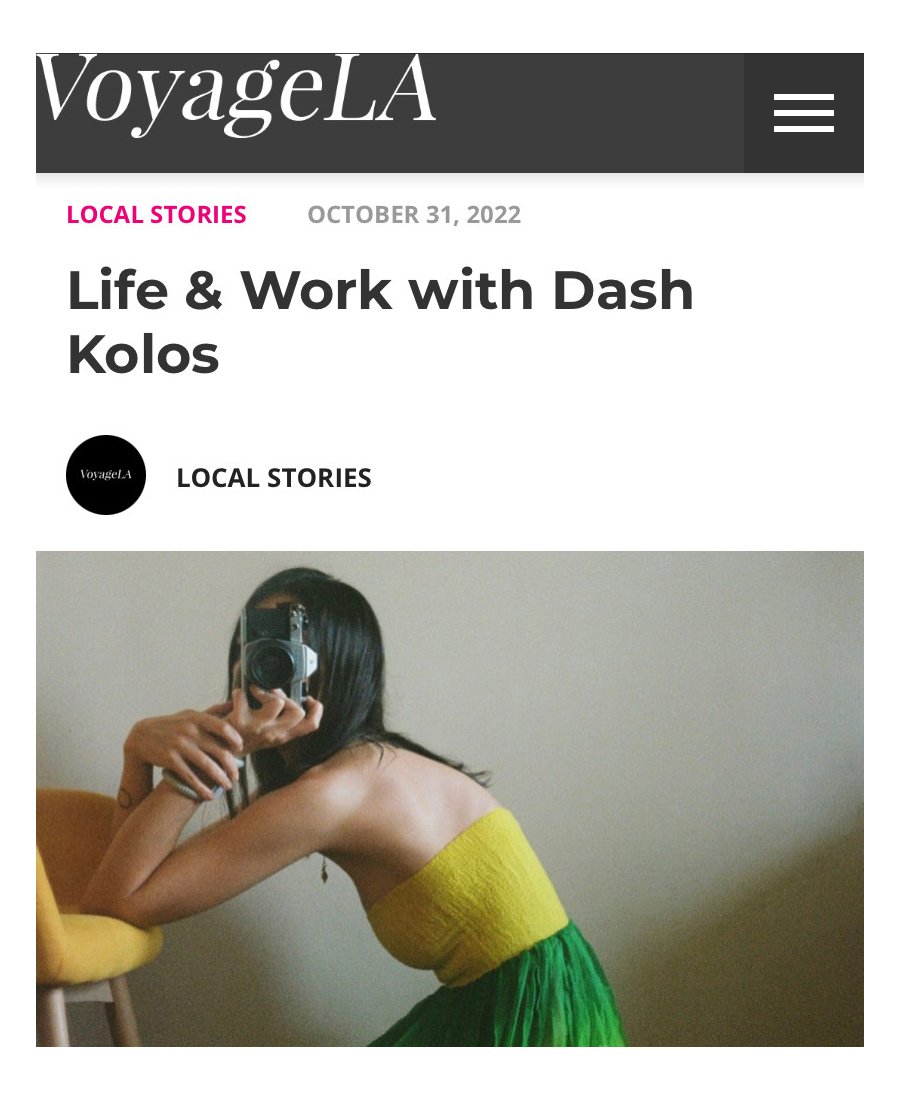 VoyageLA Interview with Dash Kolos