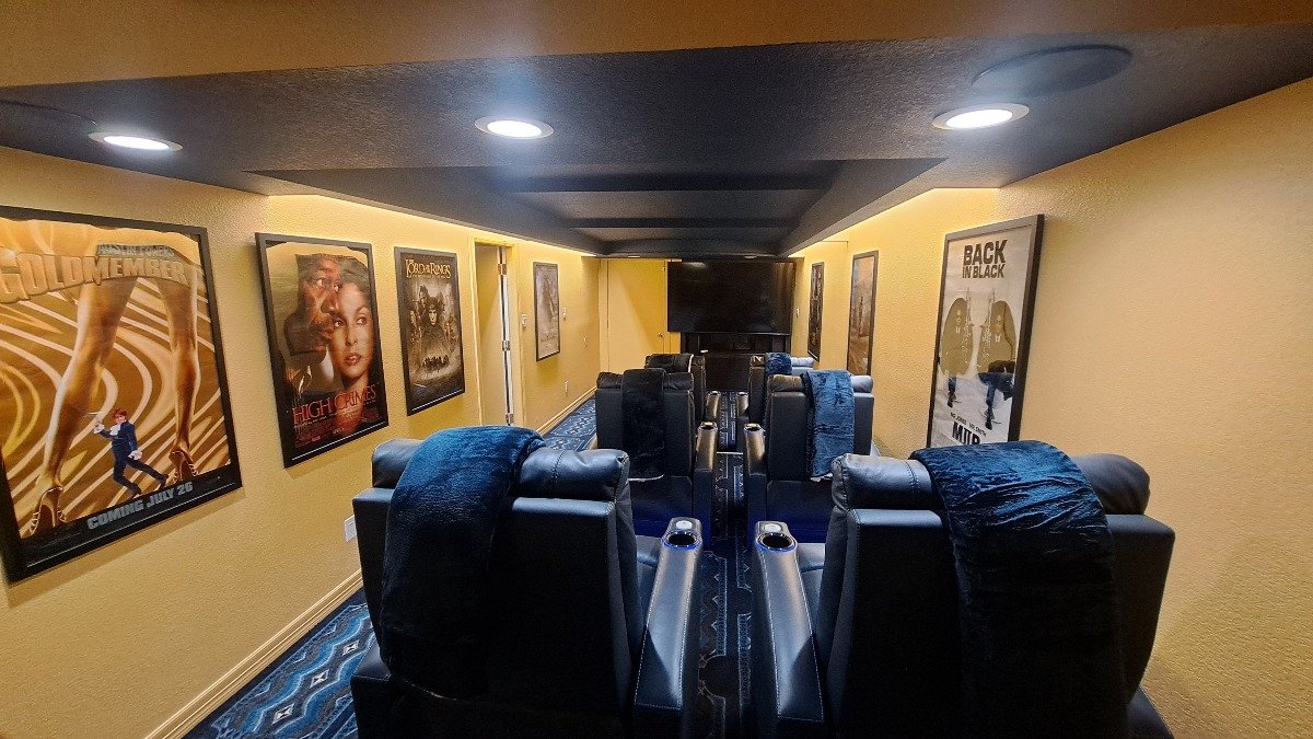 Home Theater with Hidden Storage view 11