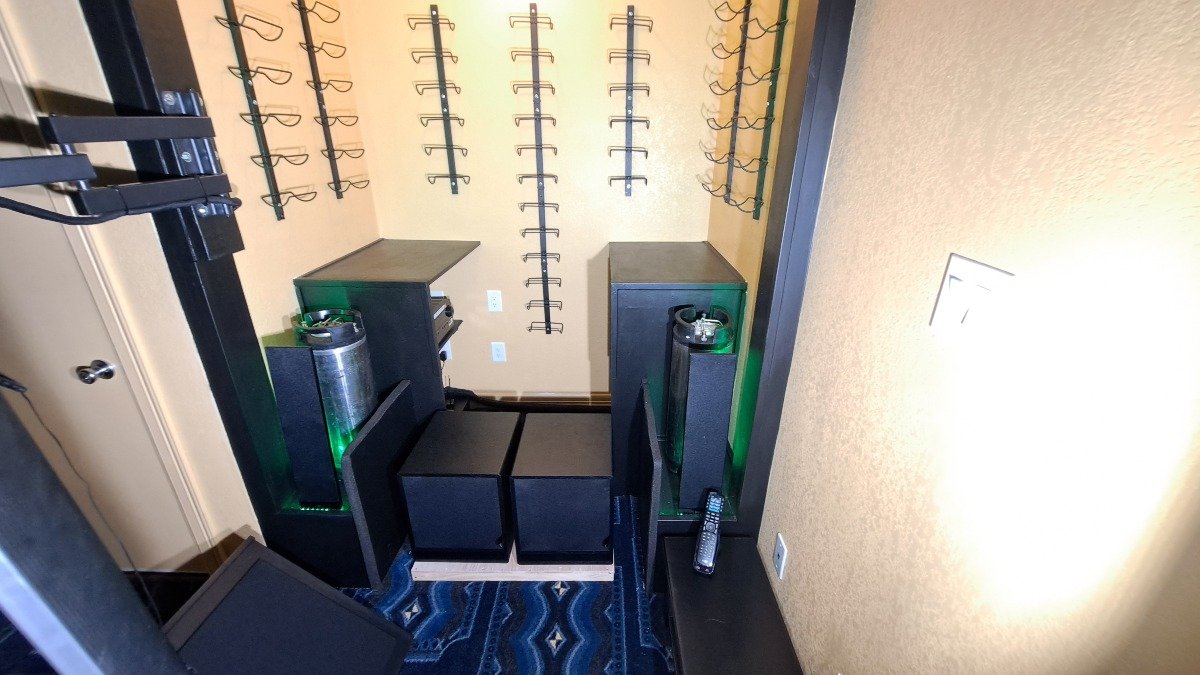 Home Cinema LED Lighting and Hidden Storage view 17