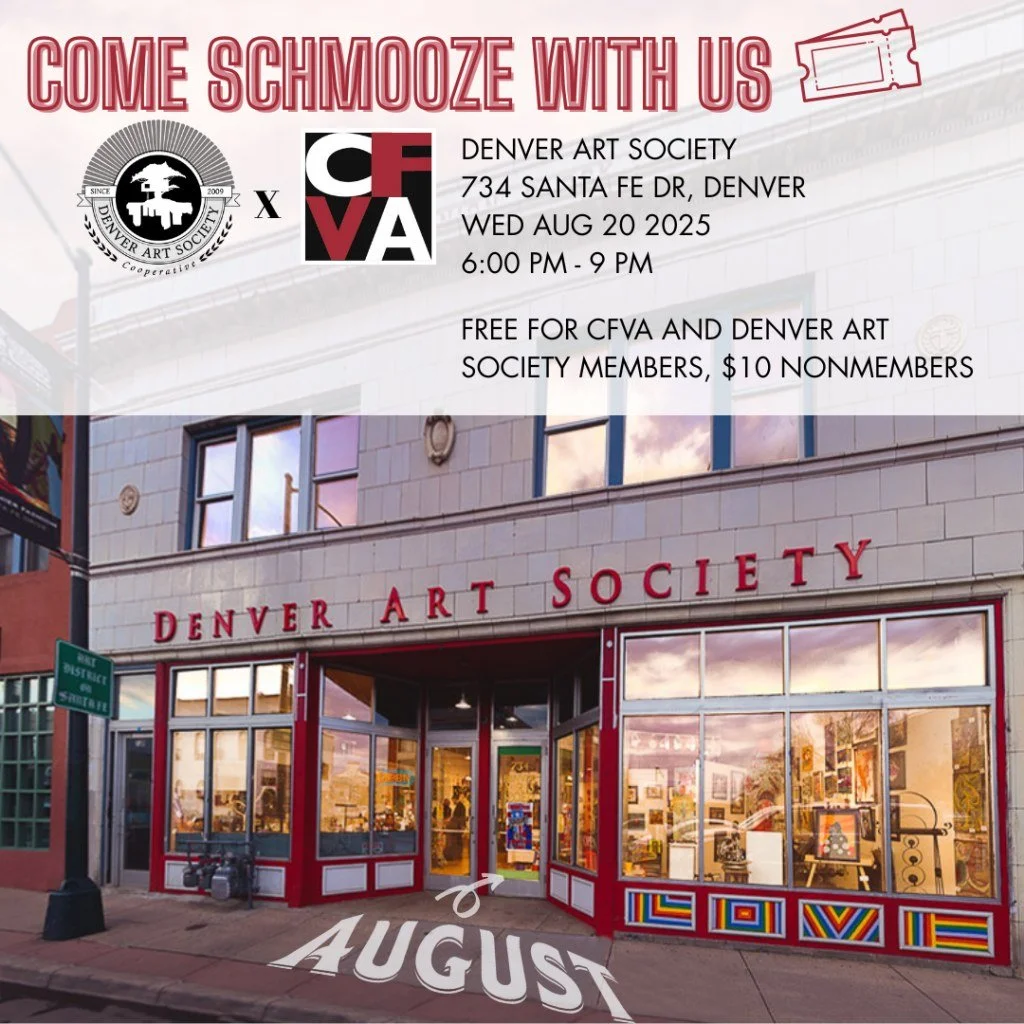 *CFVA* August Schmoozer with the Denver Art Society