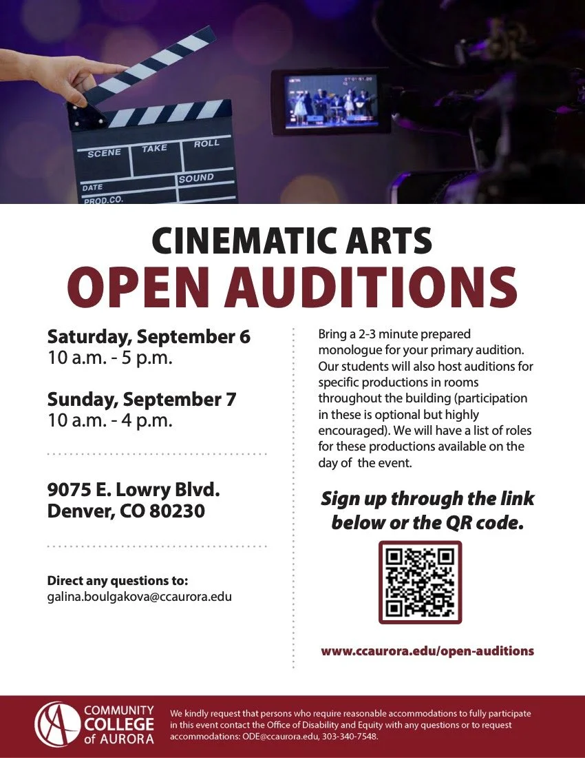 Cinematic Arts Open Auditions