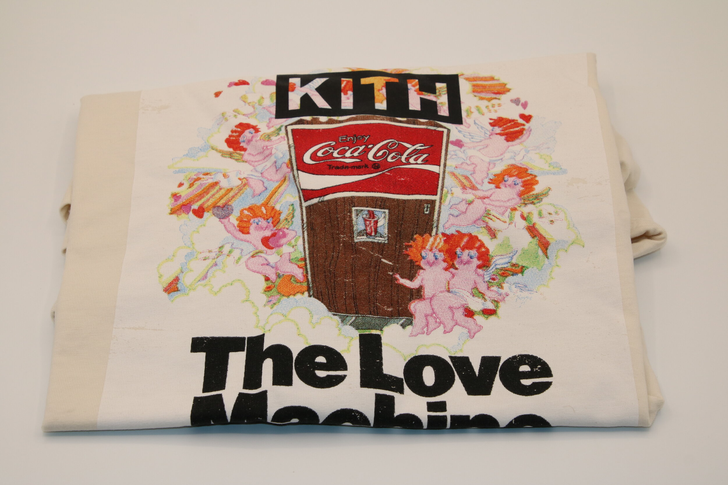Kith x Coca-Cola Love Machine Vintage Tee Ivory — TMKSOLES