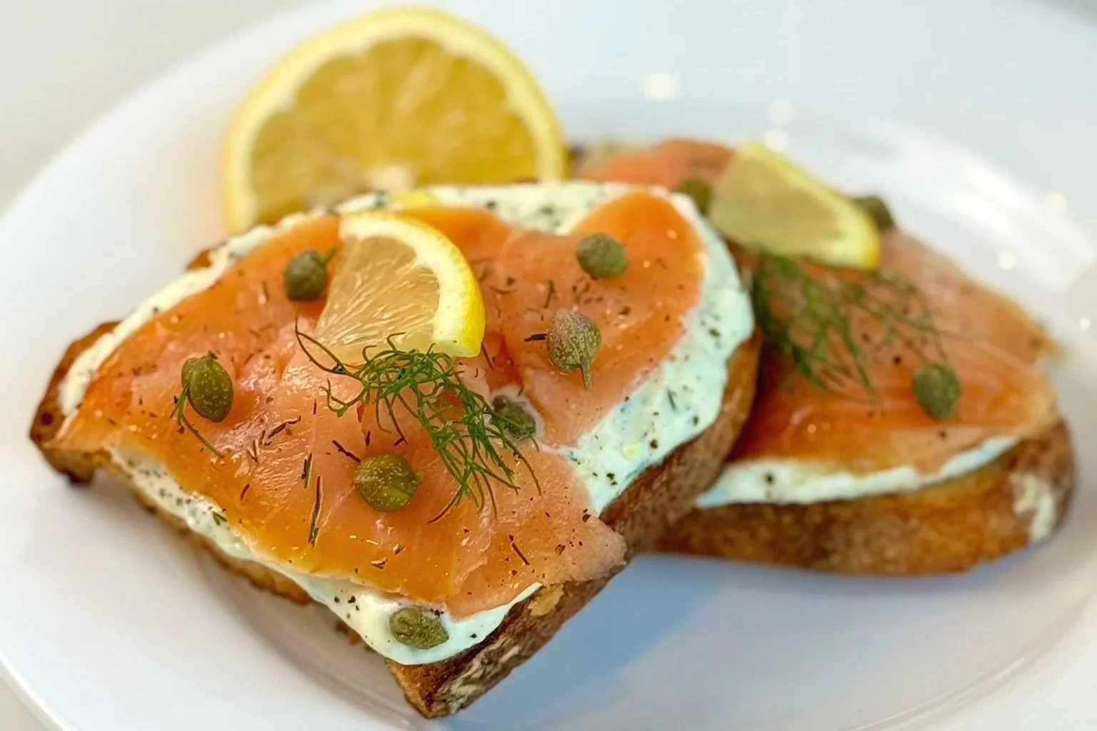 Smoked Salmon Toast with Lemon Whipped Ricotta