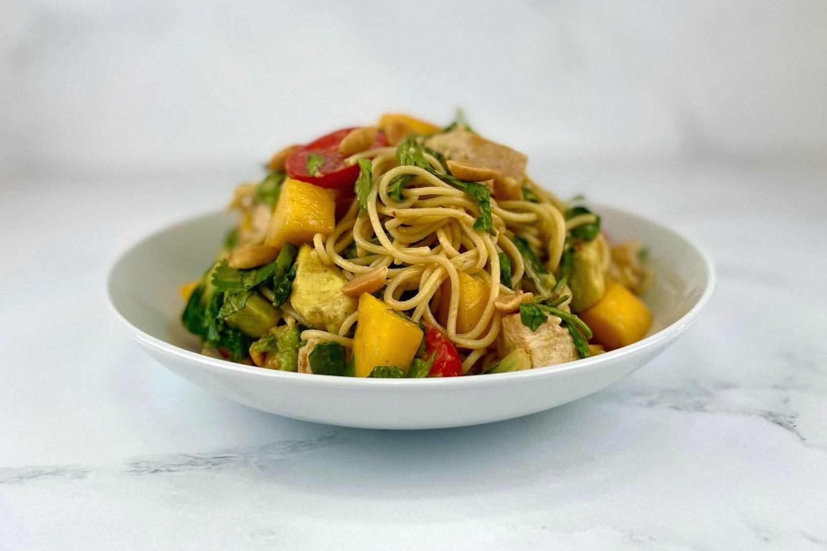 ASIAN NOODLE SALAD - Thai-Style Peanut Noodle Salad! — Prep My Recipe