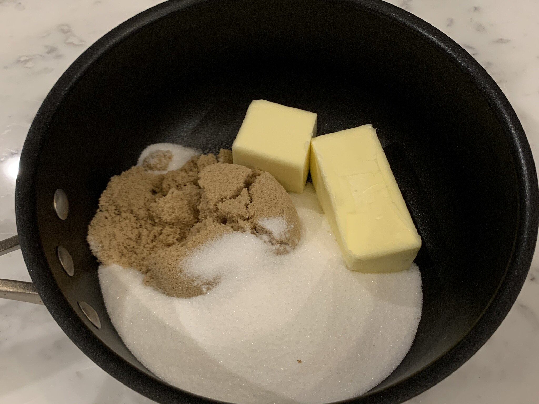 4a) Add sugar &amp; butter.