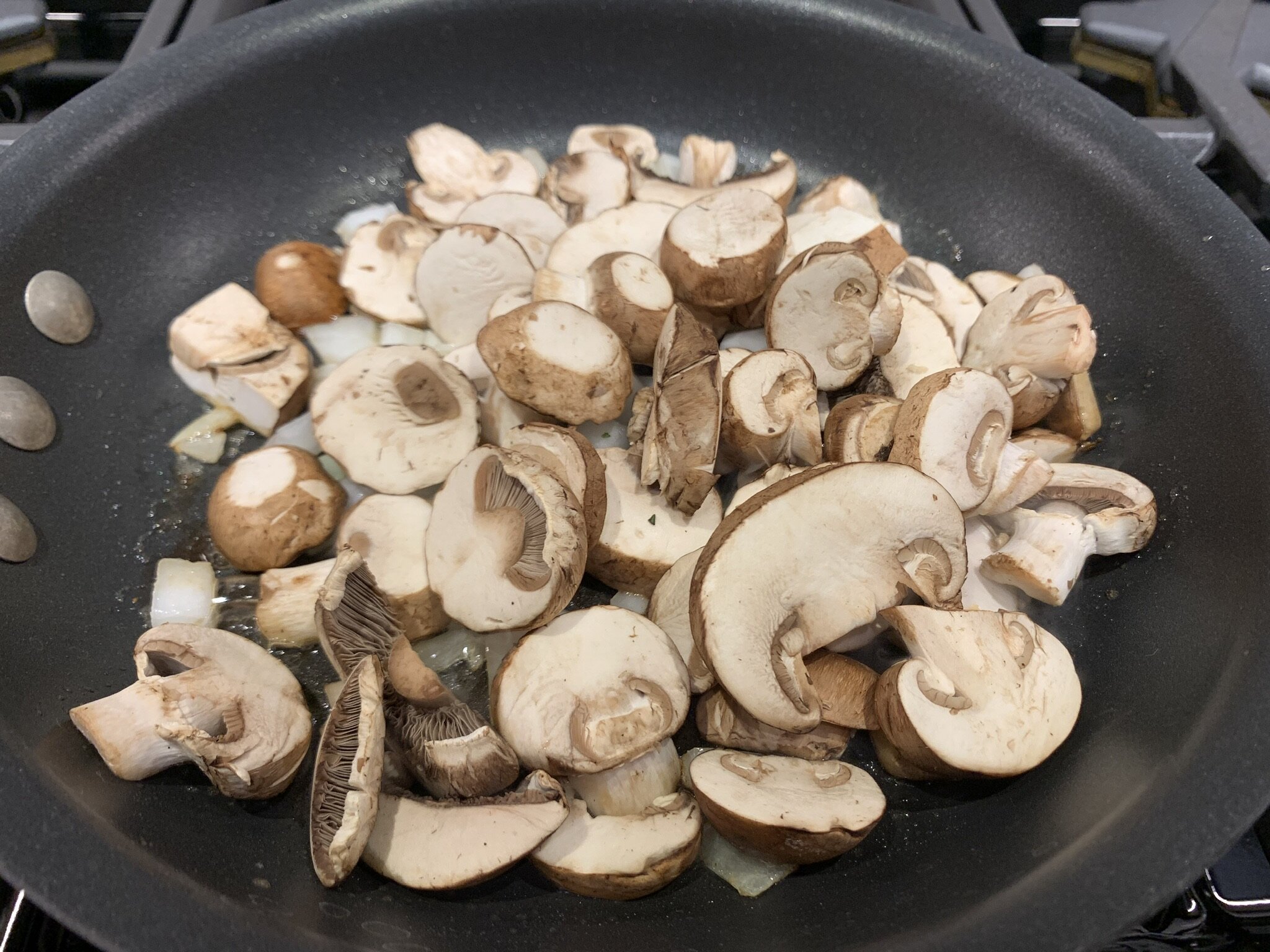b) Onions &amp; mushrooms.