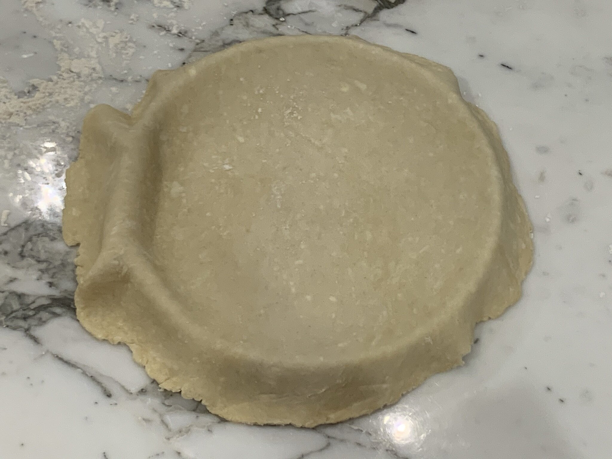 Transfer dough to tart pan.