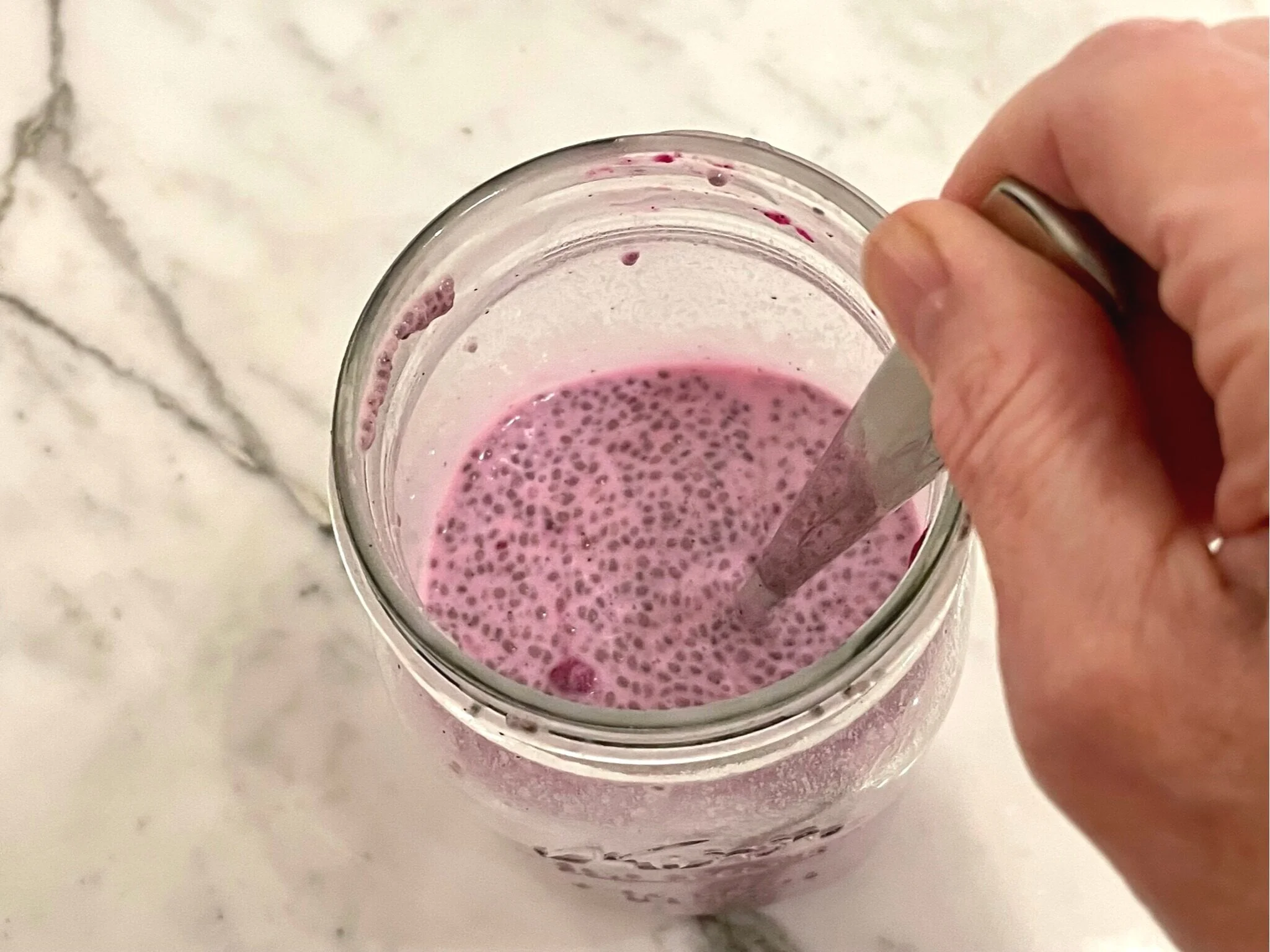 Refrigerate for 1 ½ hours, then stir.