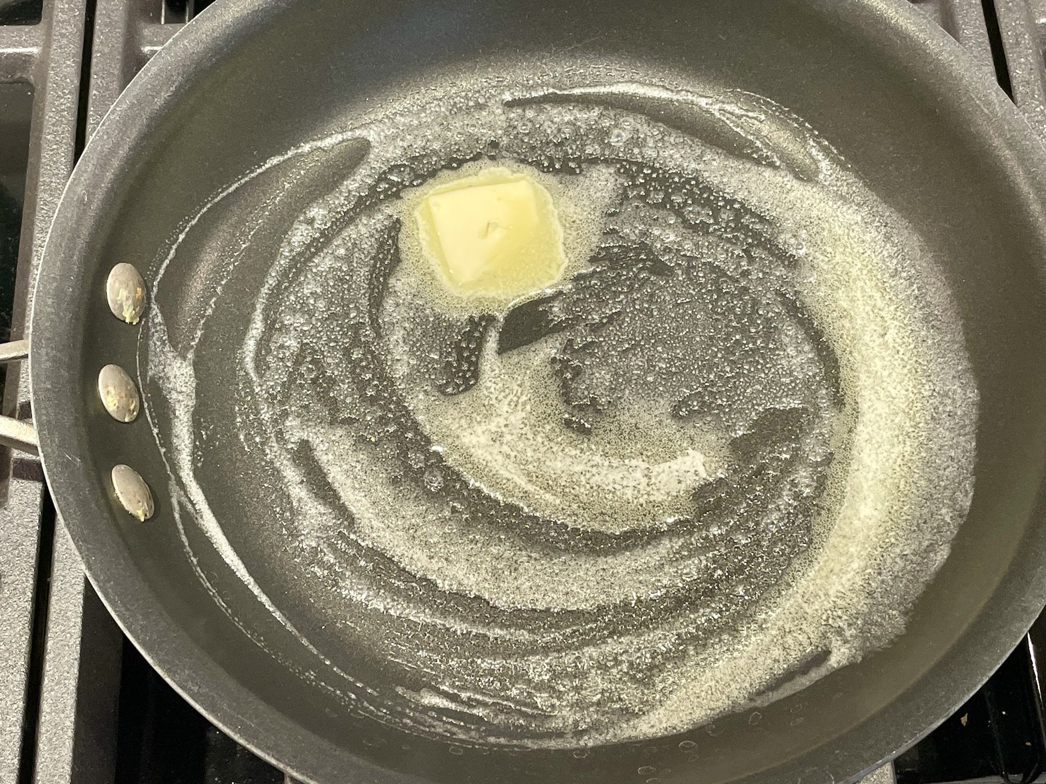 Melt butter.