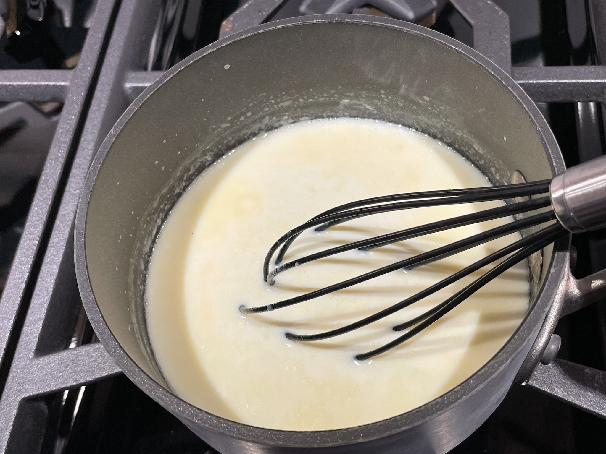 Whisk continuously.