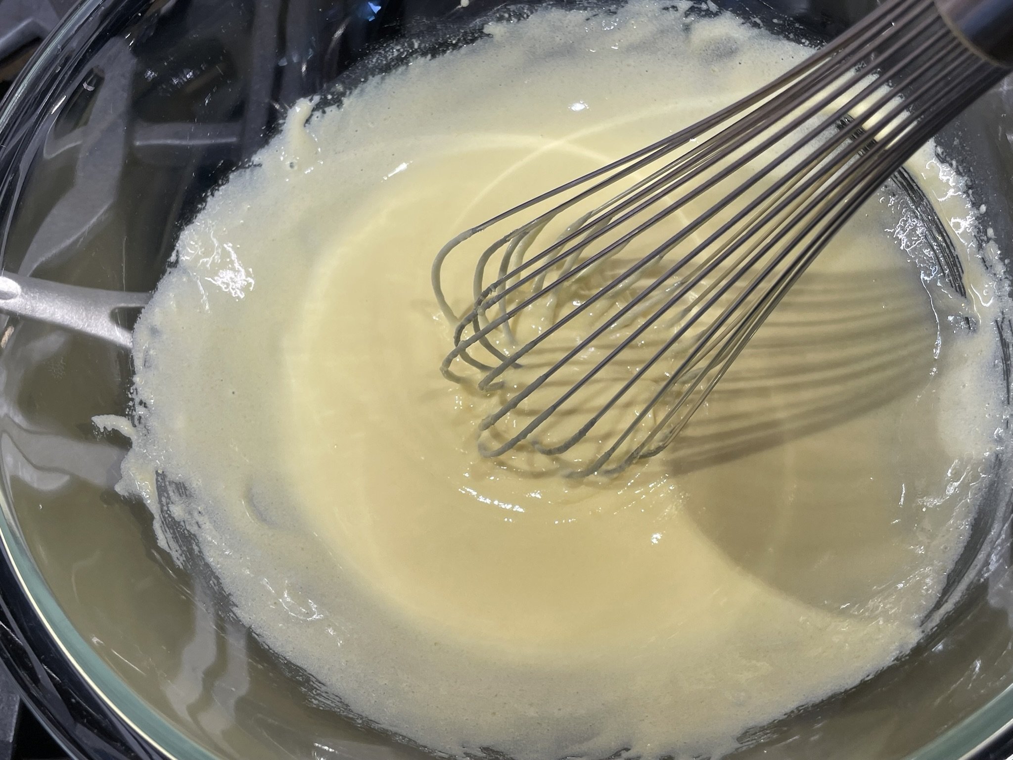 Whisk continuously.