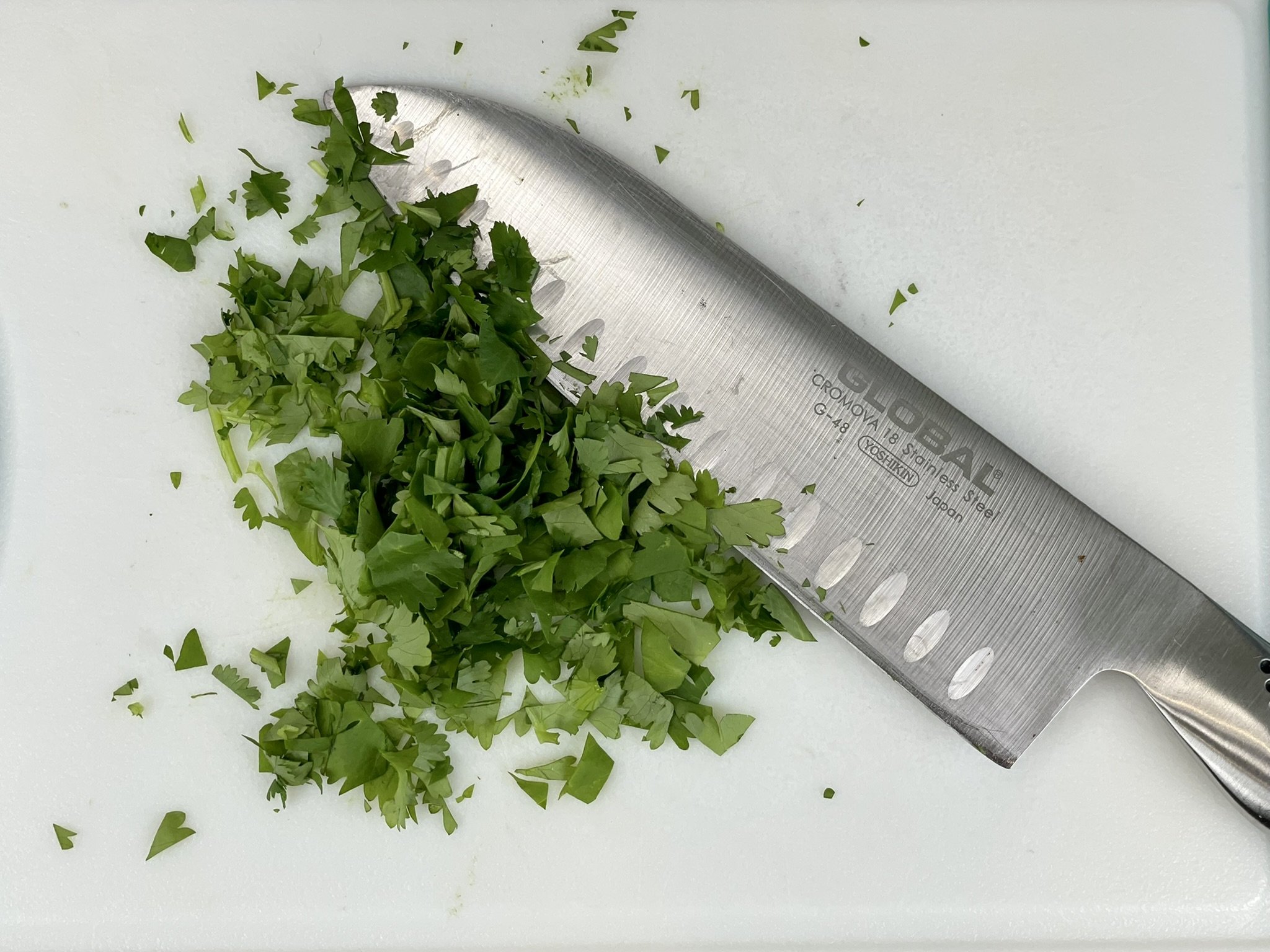 Chop cilantro.