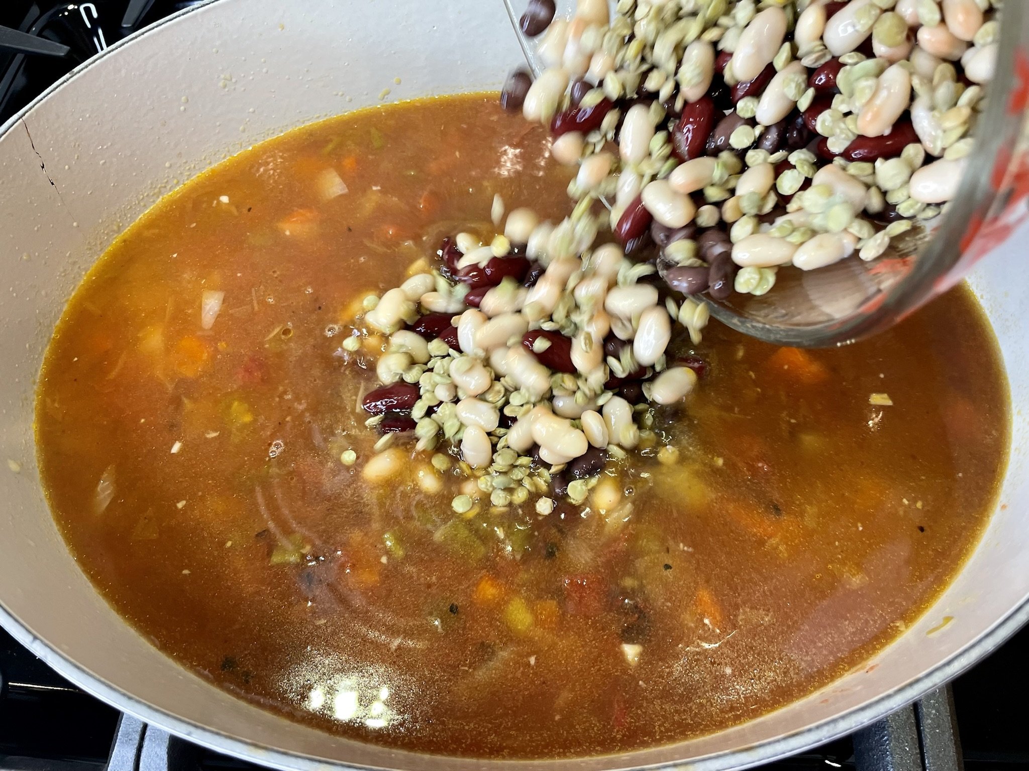 Add beans &amp; lentils.