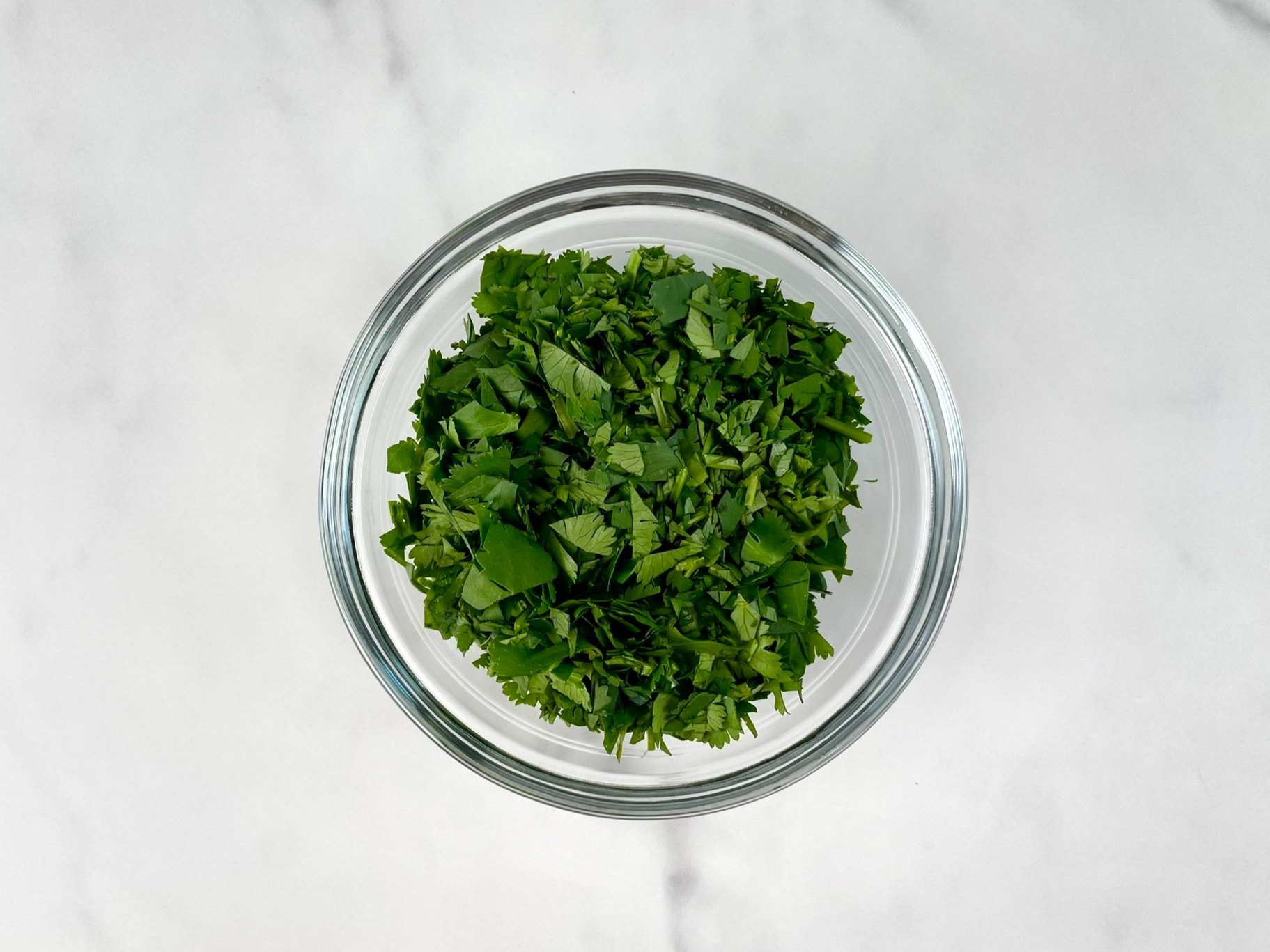 Chopped cilantro.