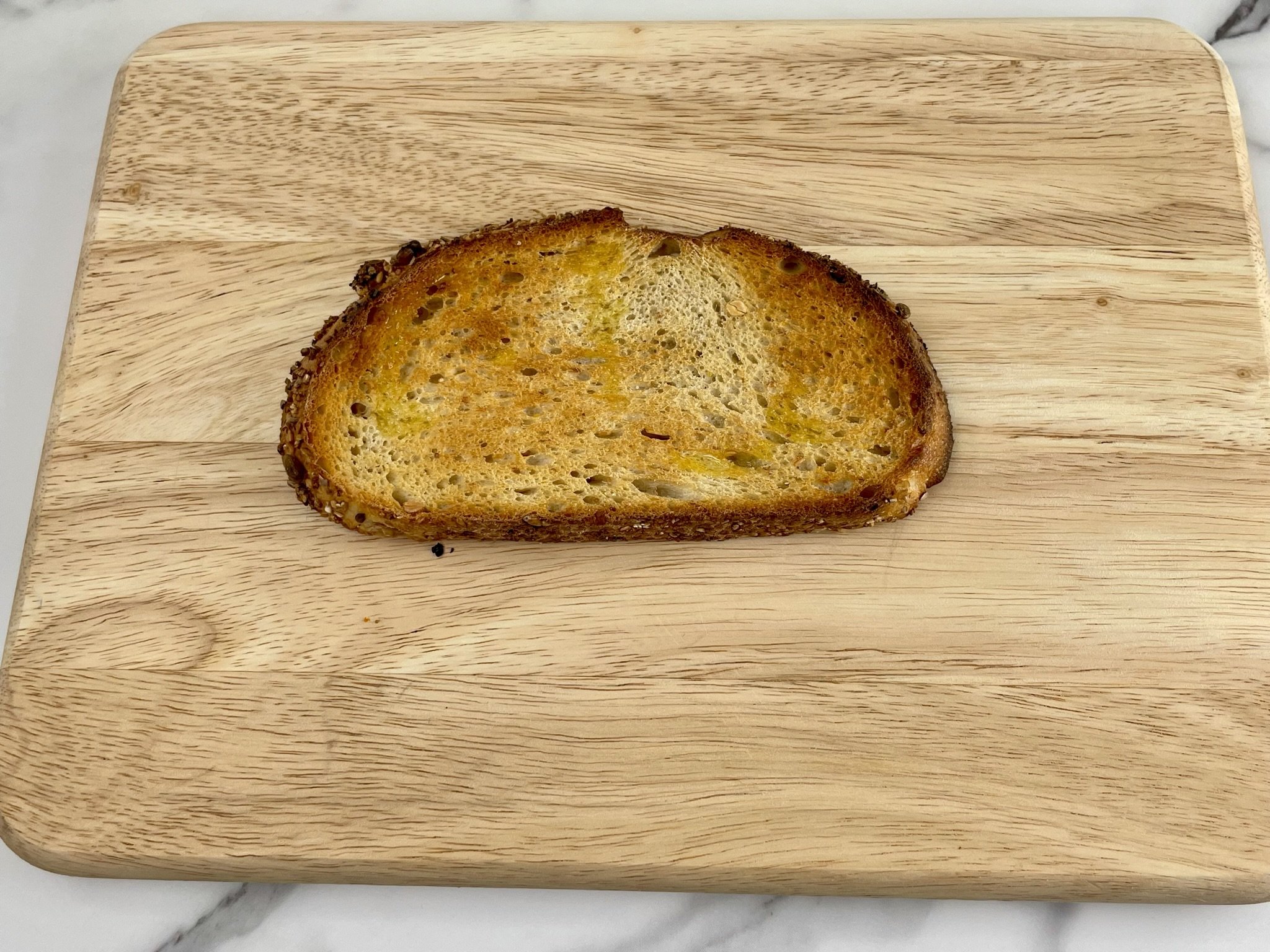 Toasted bread.