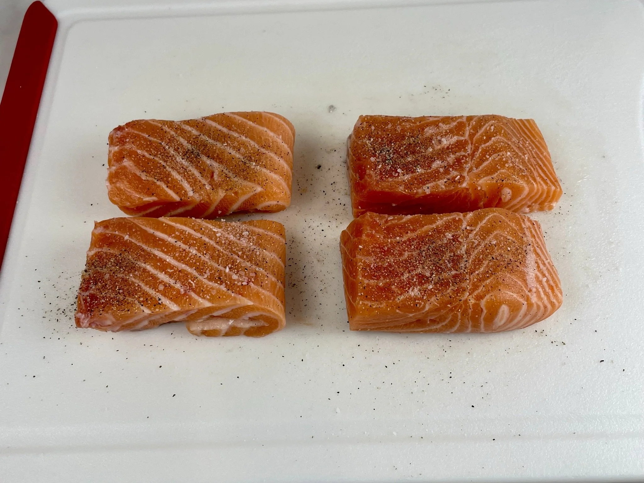 Both sides seasoned.