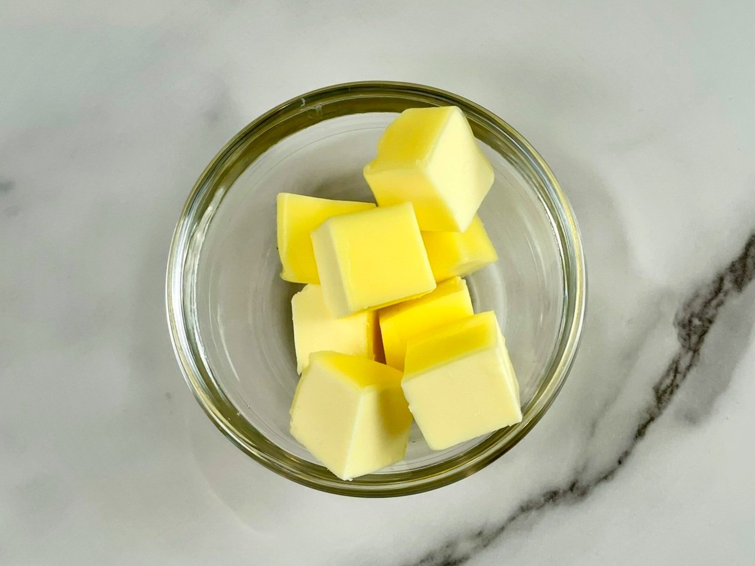 Cubed butter.