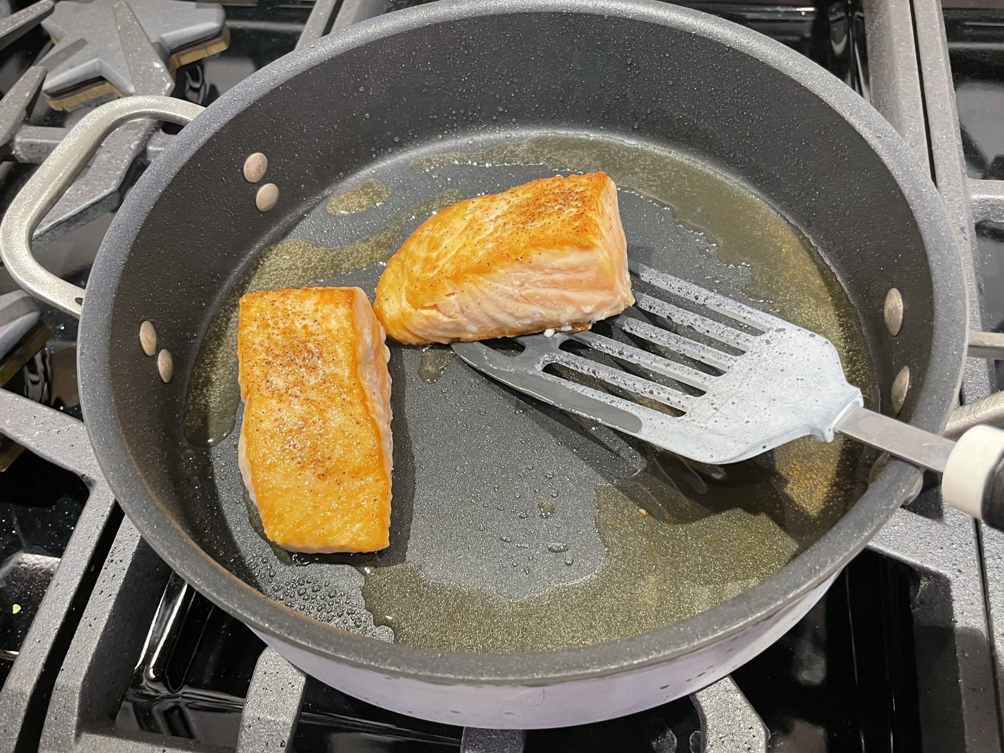 Remove pan from heat.