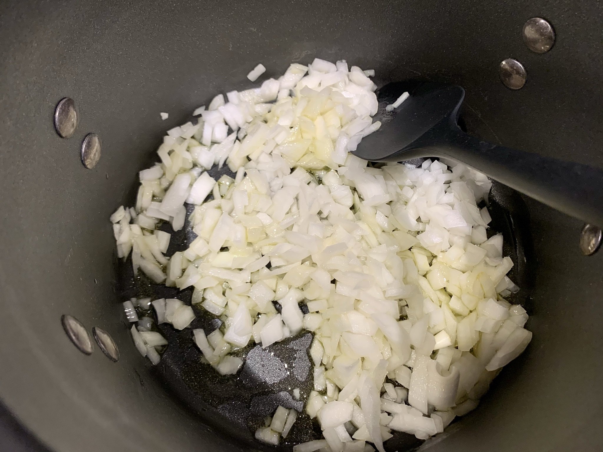 Add onions &amp; salt.