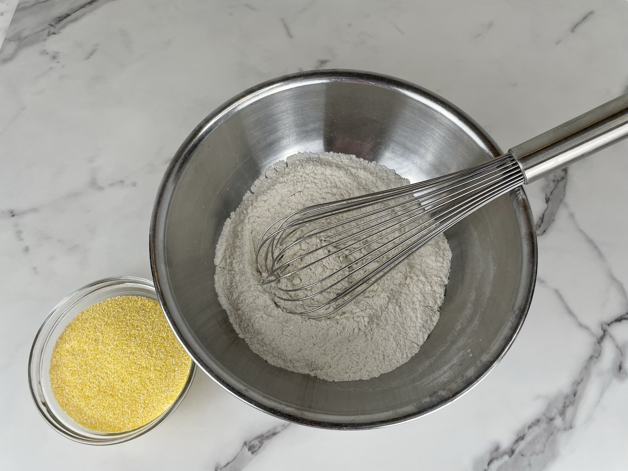 Whisk in corn flour.
