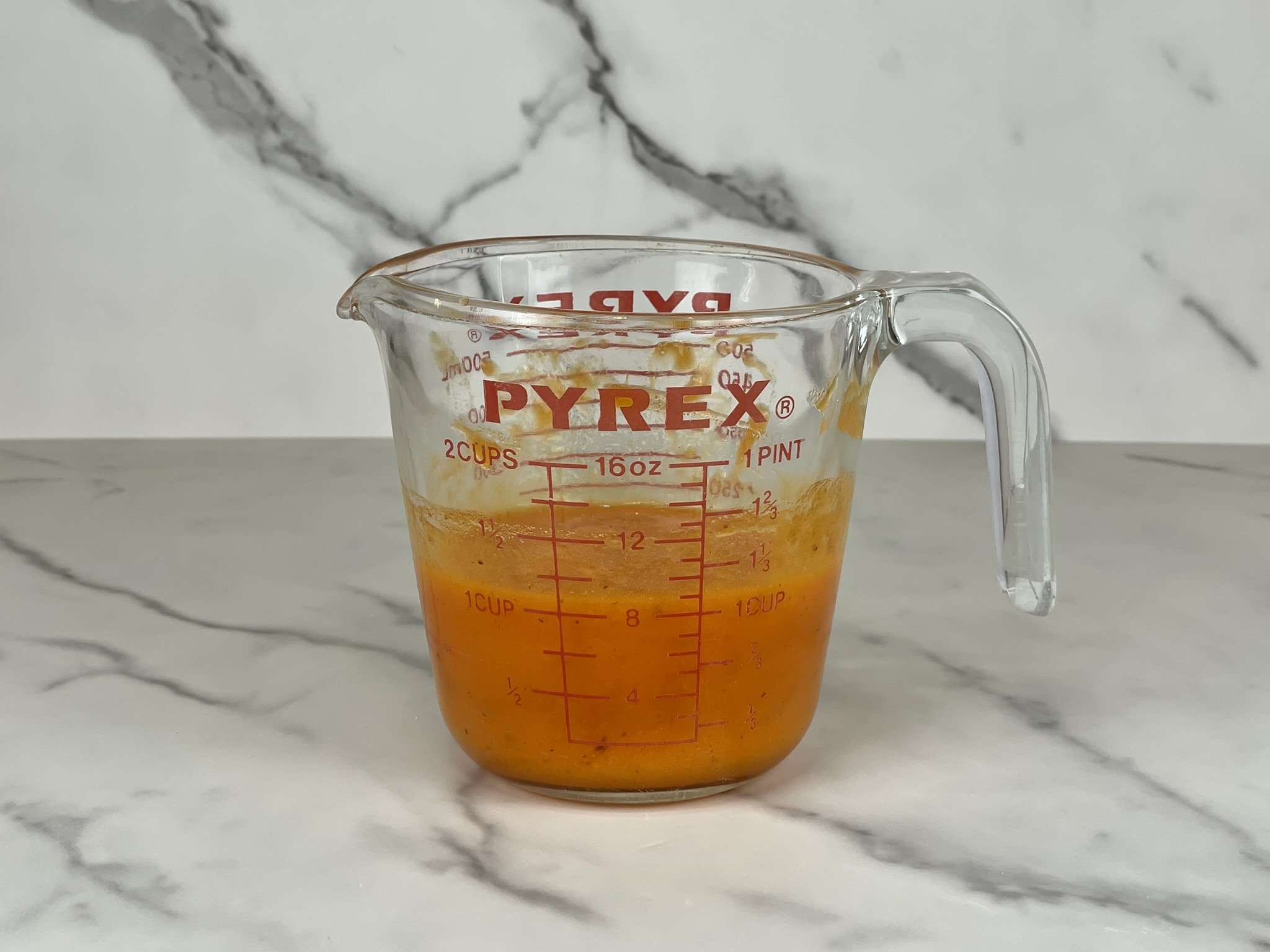 Puréed persimmon.