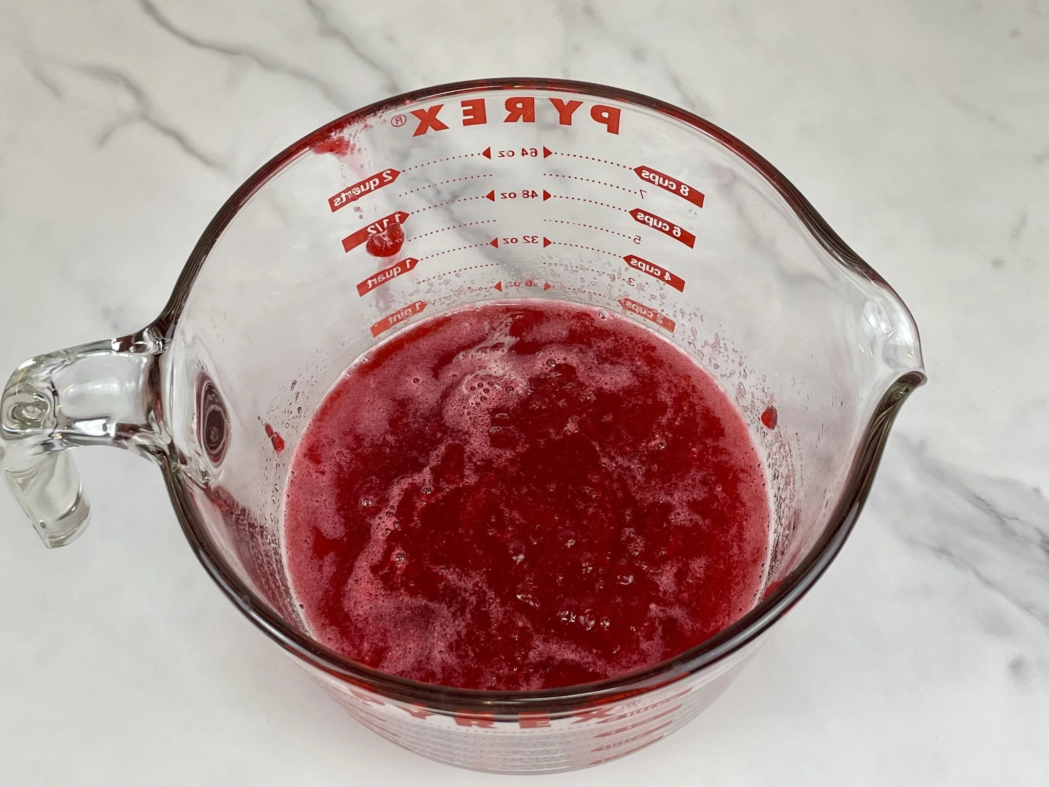 Single strained syrup.