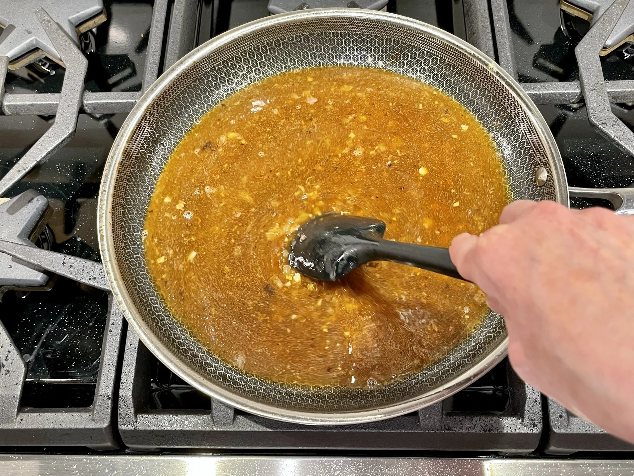 Add wine &amp; stock.