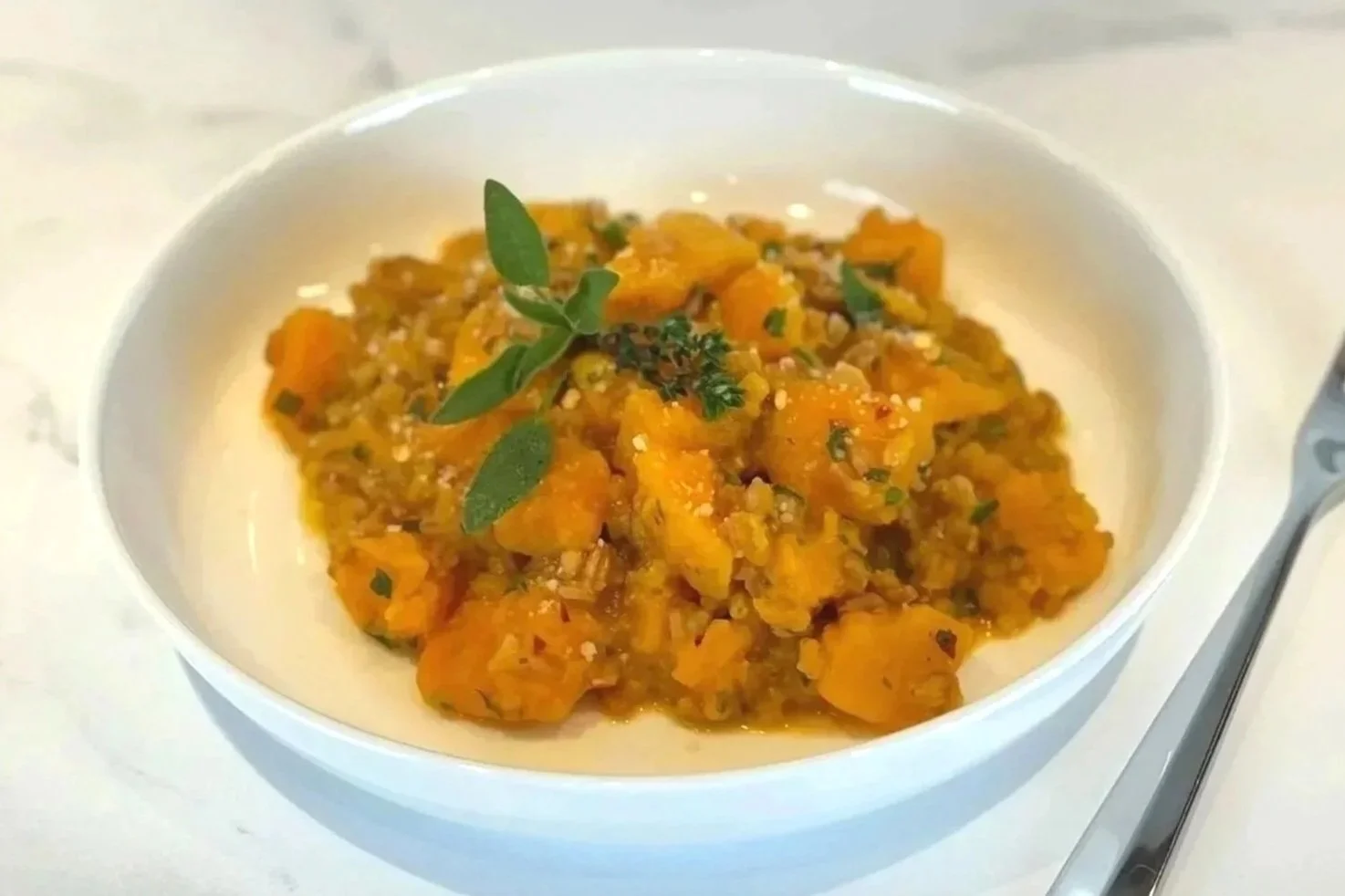 Brown Butter Farro &amp; Butternut Squash