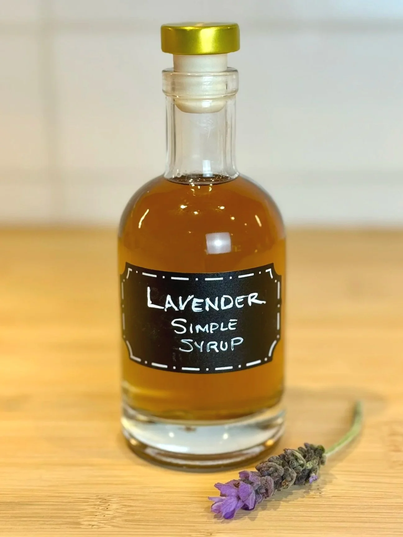 Easy Lavender Simple Syrup - Natural Color