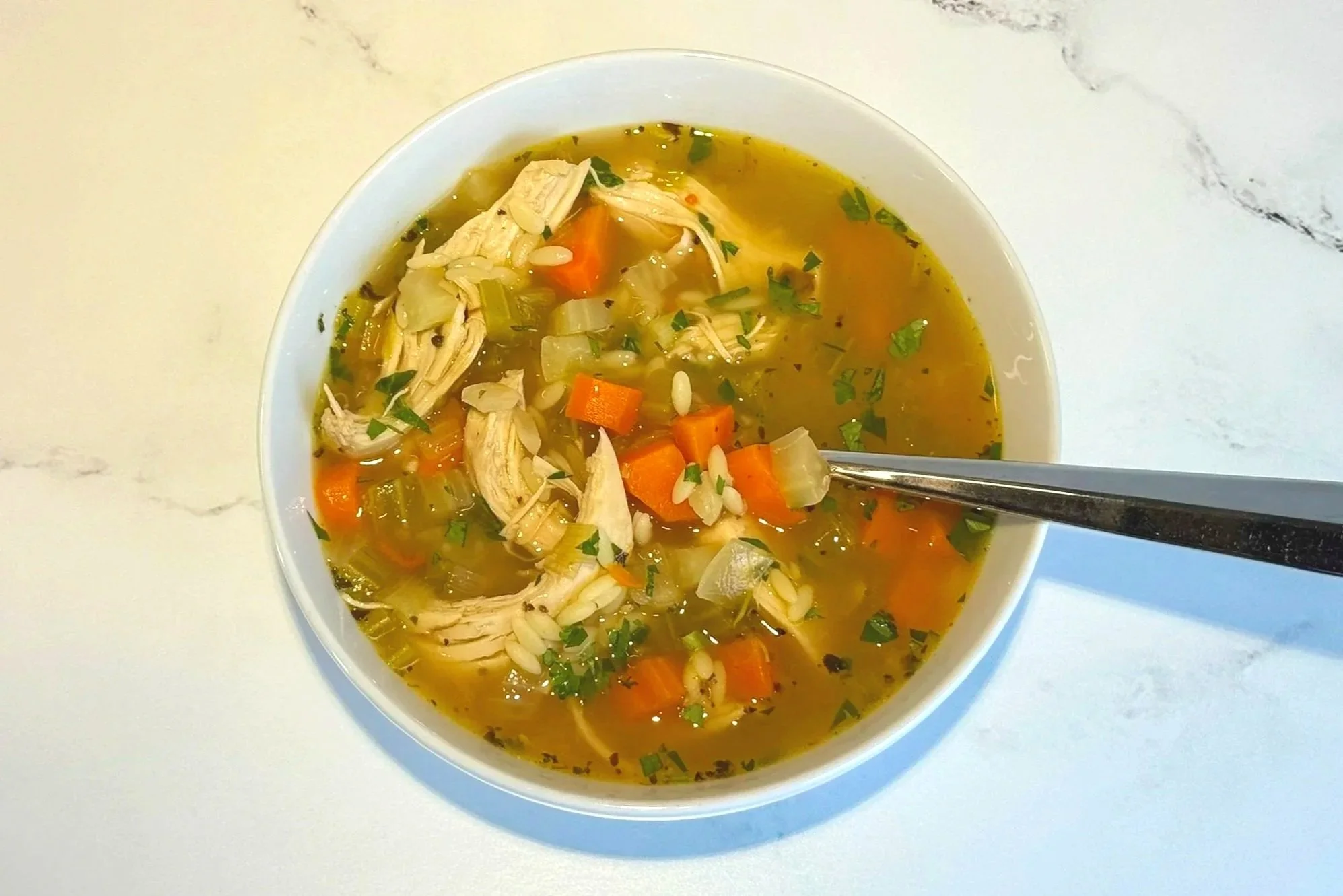 Lemon Chicken Orzo Soup