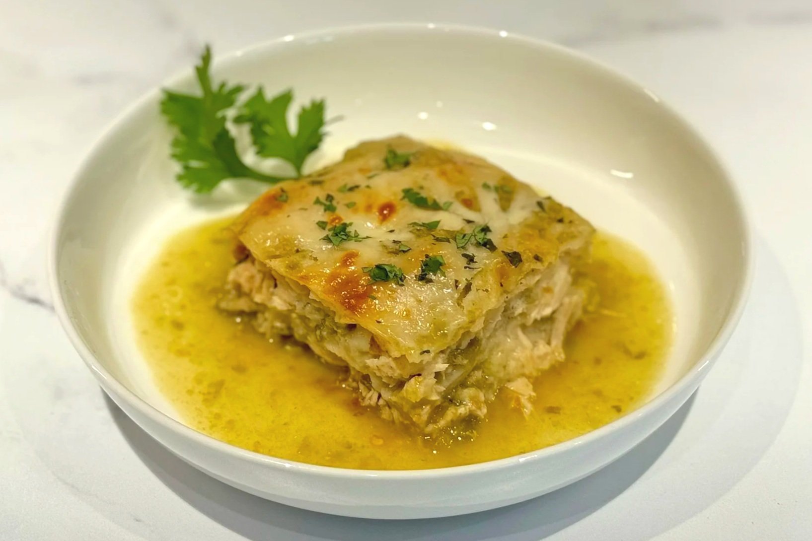 Served with salsa verde.