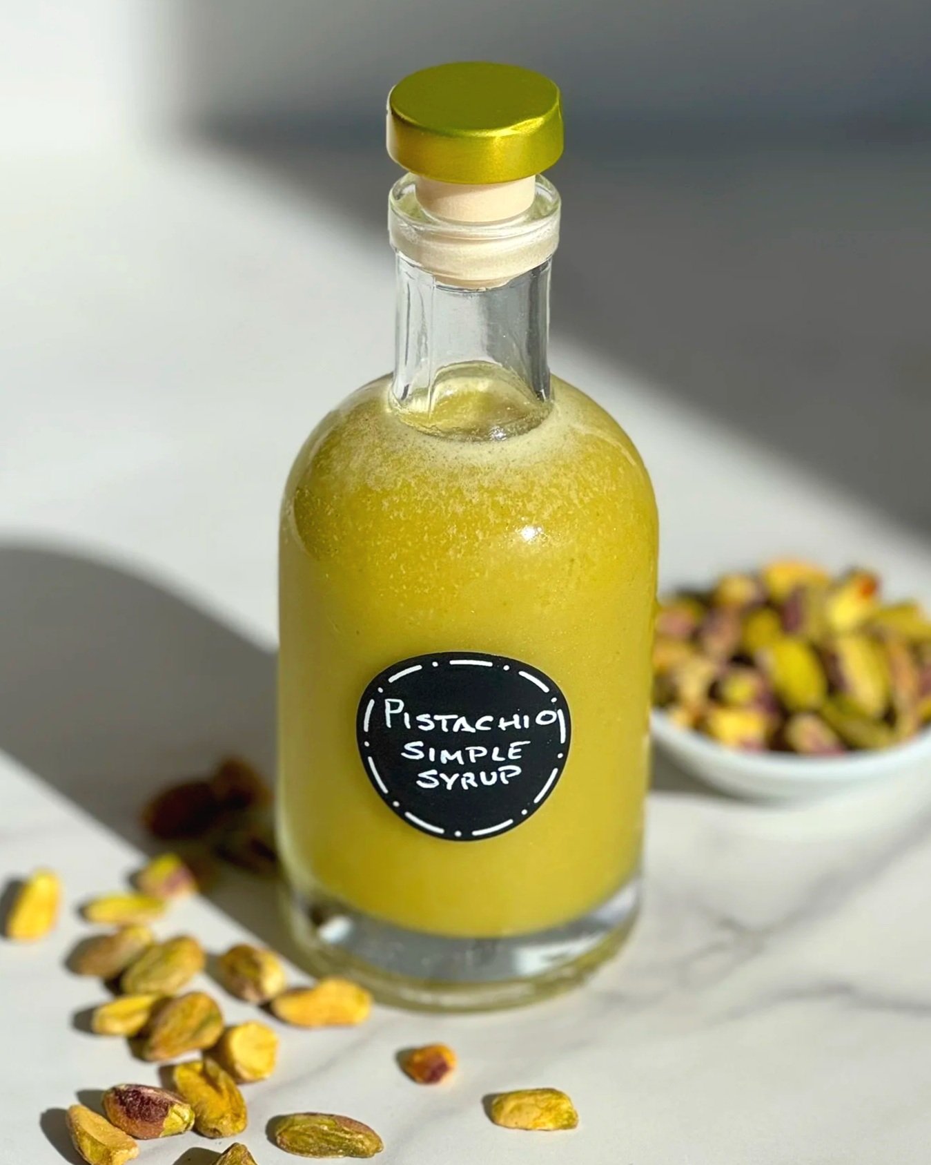 Robust Pistachio Simple Syrup