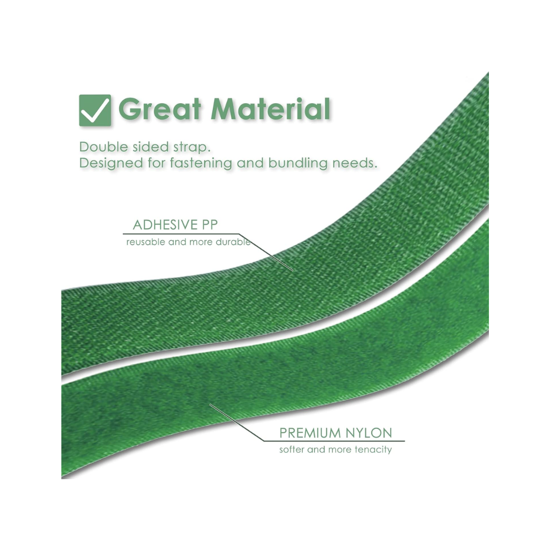 Reusable Garden Tie Green Tape - 16.4 Feet x 0.6 Inch Roll