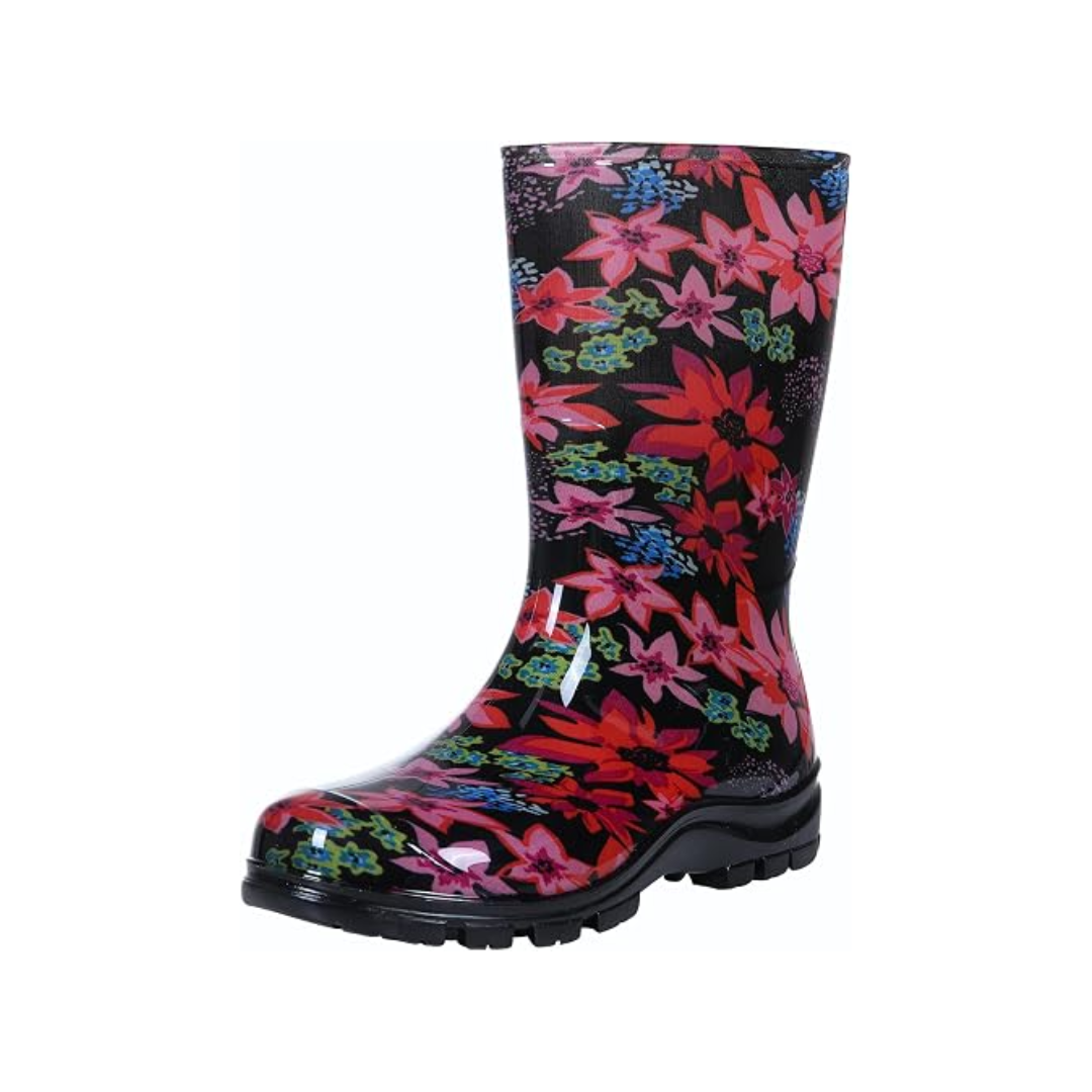 Women's Waterproof Rubber Mid Calf Garden Boots (Sizes 6 - 10.5)