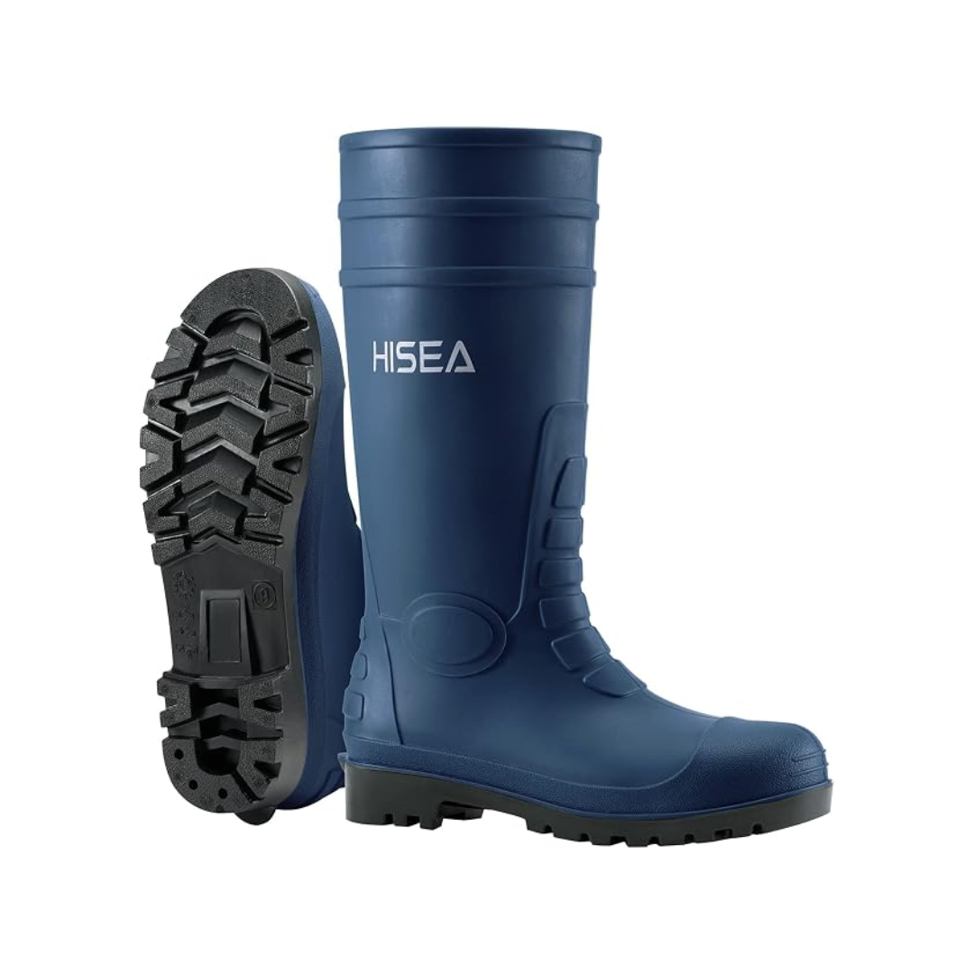 Men's Steel-Toe Waterproof Slip Resistant Rubber Garden Boots (Sizes 6 - 13 Wide)