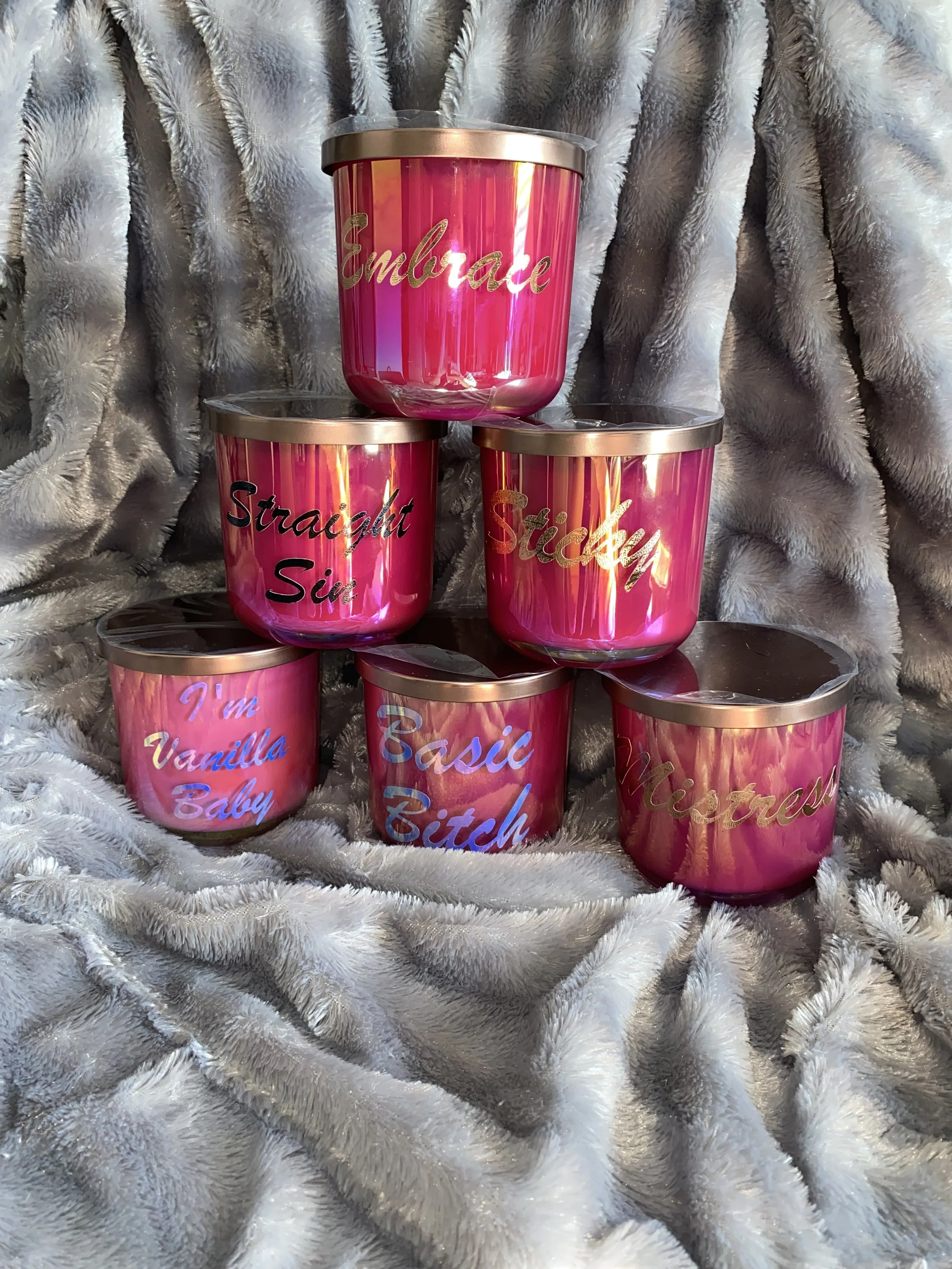 Evermore 13 oz Candle -Hot Pink Iridescent