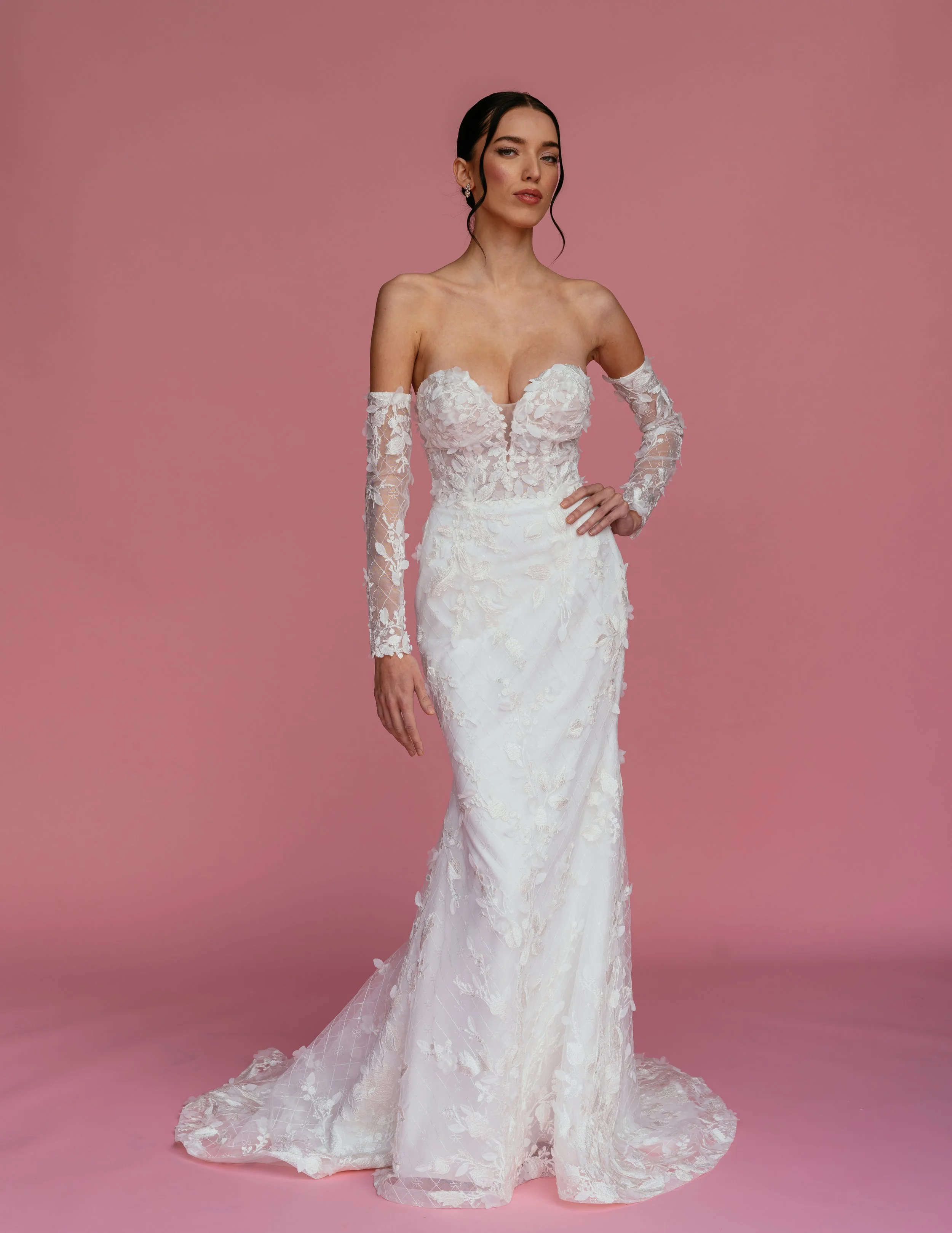 Persephone Gown (removable sleeves) - Size 10 / by Lis Simon - 
Original Price: $2500 // SALE PRICE: $499