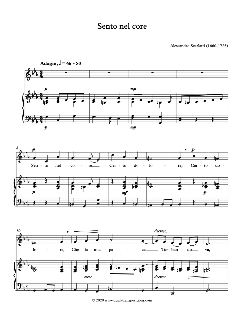Sento Nel Core Alessandro Scarlatti
