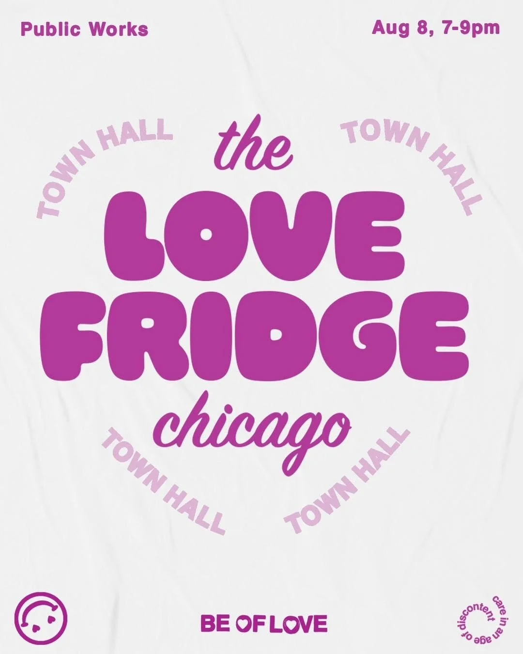 Join us Thursday, August 8, from 7 to 9 PM for a very special evening  Public Works Gallery ( @publicworksgallery ).

As an extension of the current exhibition &quot;Be of Love,&quot; Public Works is sharing space with our mutal aid  organization for