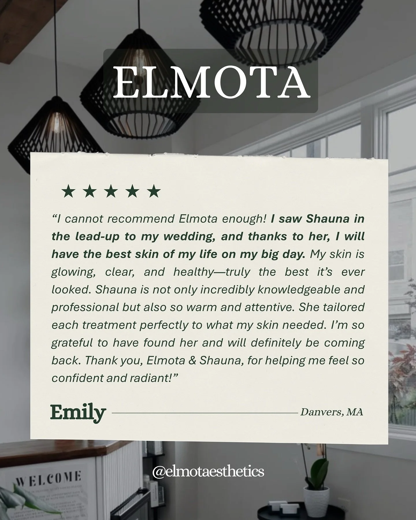 Reviews like this truly make our day! 💛

If you&rsquo;ve recently visited Elmota, we&rsquo;d love to hear from you &mdash; your feedback means the world to us.
✨ Please take a moment to leave us a Google review and share your experience!
___________