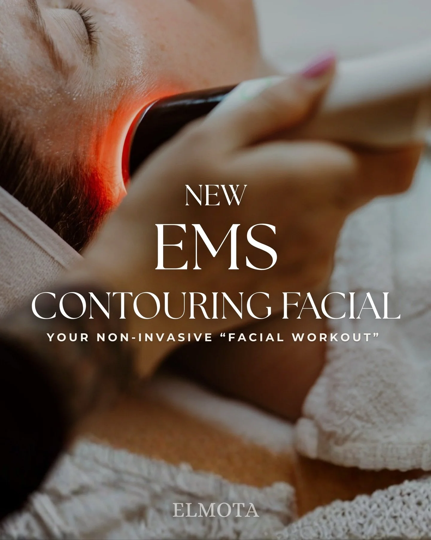 New ✨ EMS Contouring Facial

We are SO excited to add this to the ELMOTA line-up&hellip; it&rsquo;s not just a facial, it is actual technology working on the muscles + skin at the same time!!

Microcurrent + EMS lift + tone, electroporation pushes yo
