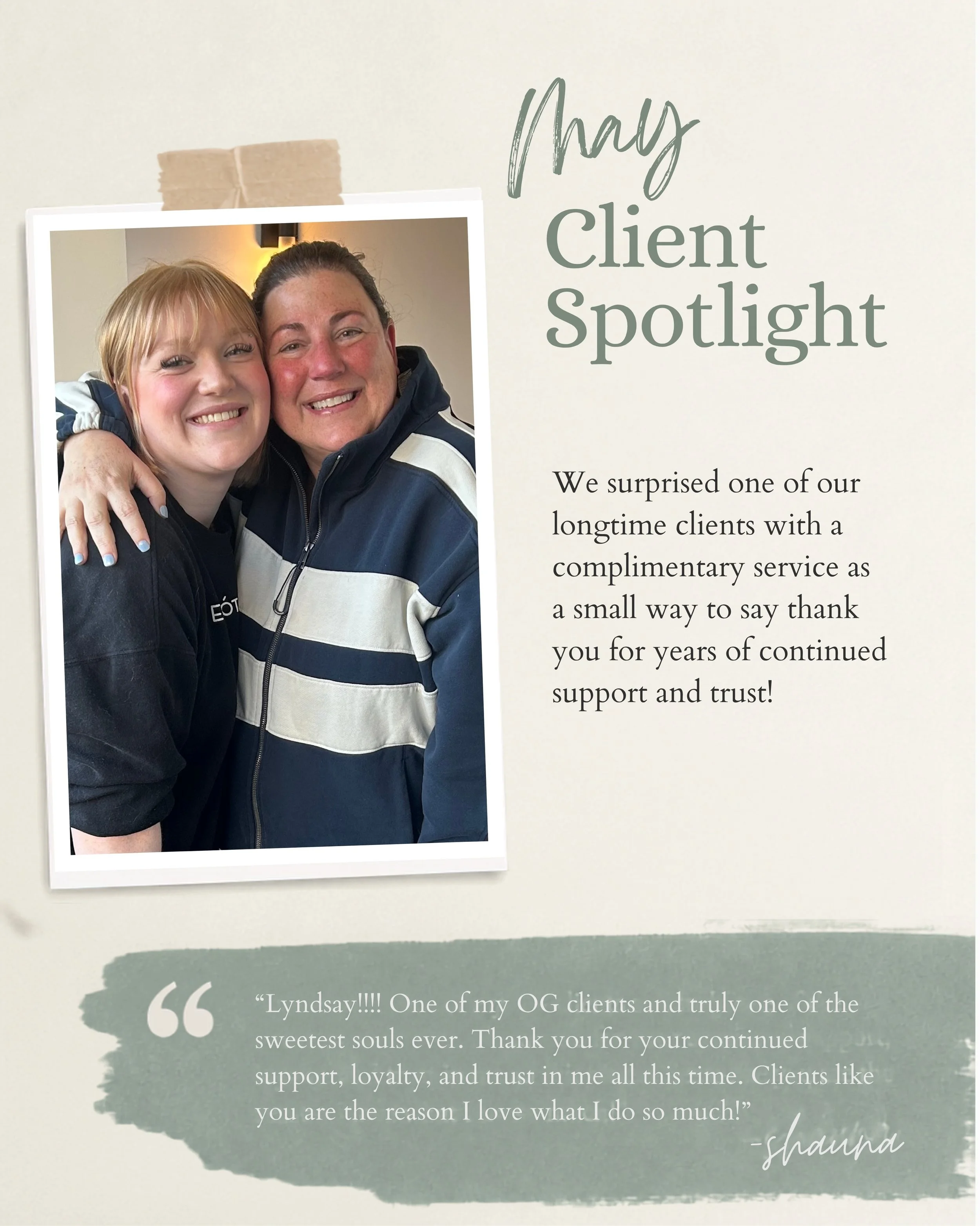 Client Spotlight 🤍
Relationships like this are the heart behind everything we do.

It&rsquo;s never just about the treatments. It&rsquo;s about the trust, loyalty, conversations, and connection built over the years. 

Moments like these remind us ho