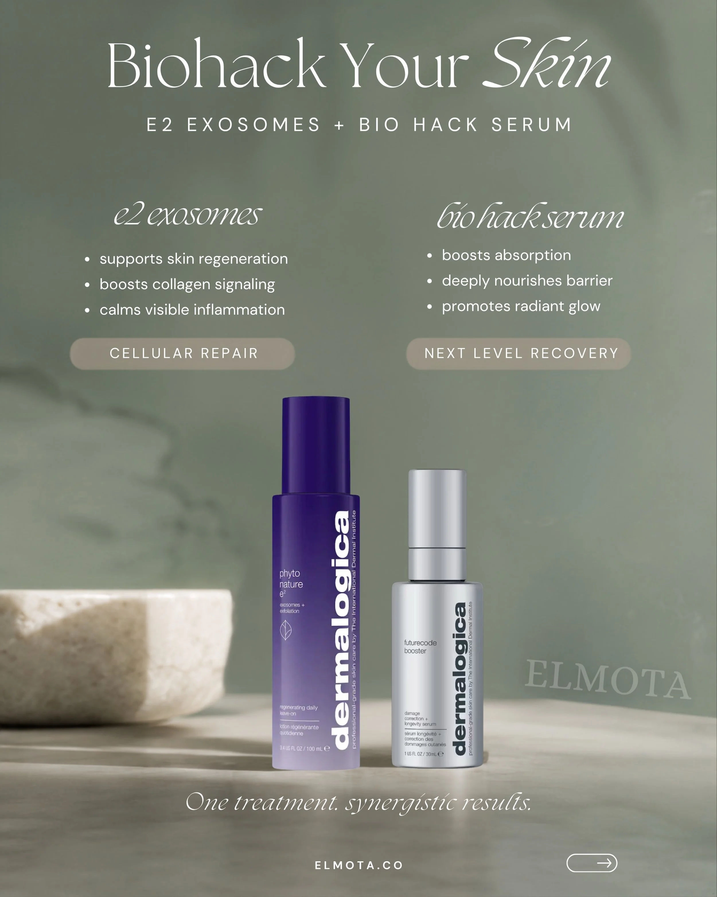 PRODUCT SPOTLIGHT &amp; It&rsquo;s for your NECK!👀

The E2 Exosomes + Bio Hack Serum combo is the definition of synergistic luxury skincare. 

Less crepey texture.
More hydration.
Softer lines.
Healthier looking skin that actually looks refreshed.

