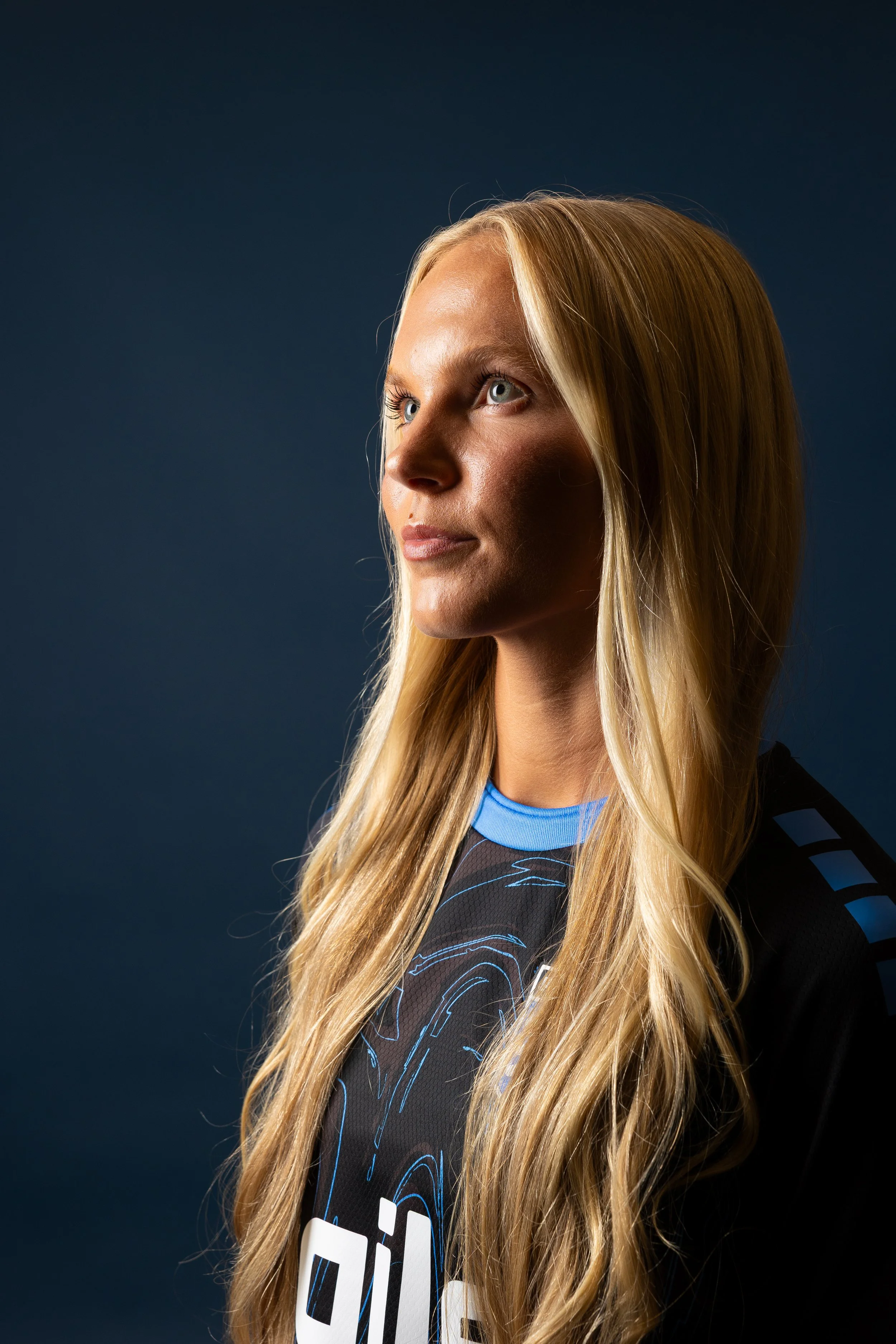 Tatum Thomason poses for a portrait during DC Power FC's media day at Audi Field in Washington, D.C., on Aug. 6, 2026.