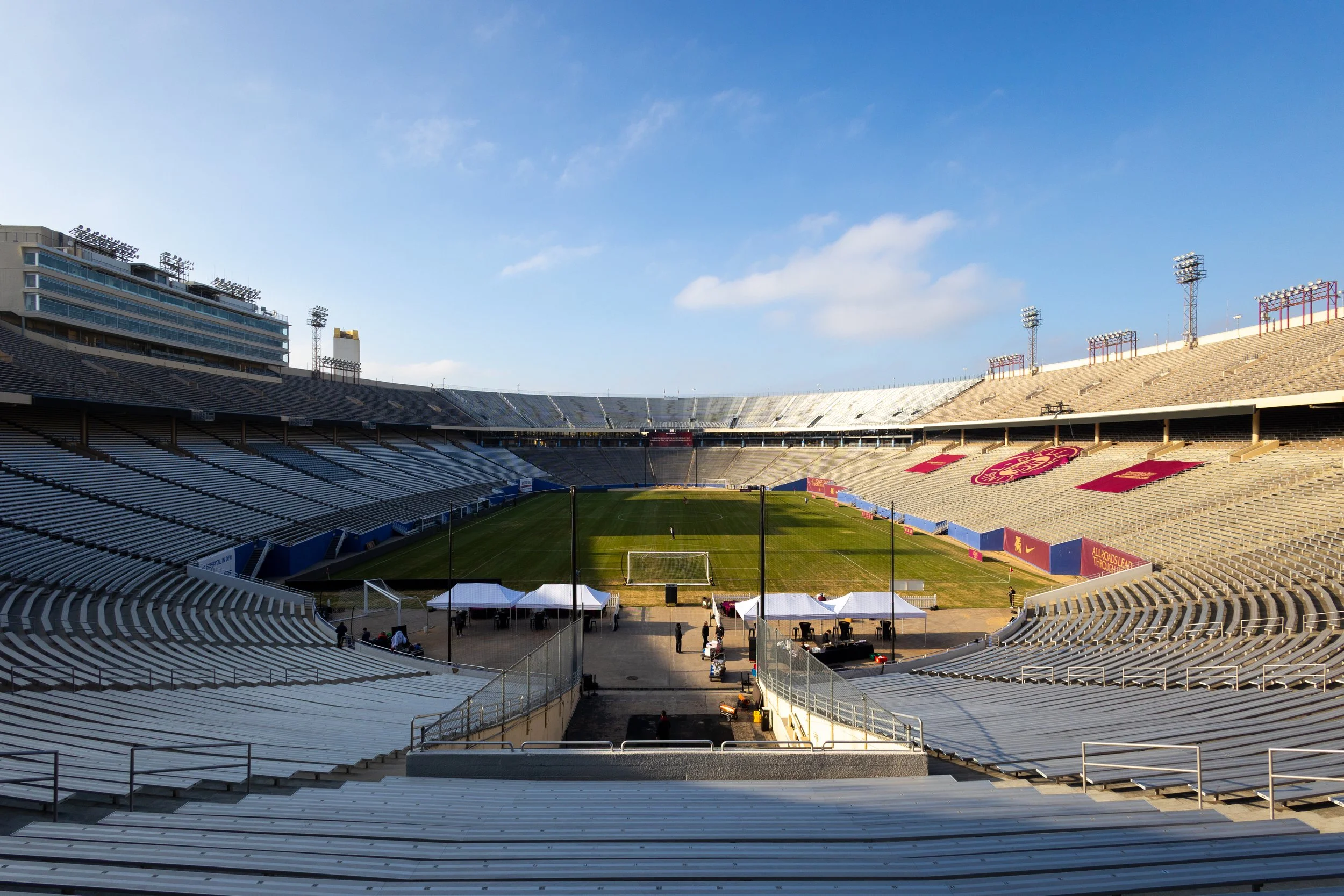 Wide view of Cotton Bowl stadium in Dallas, Tx., on Dec. 6, 2025.