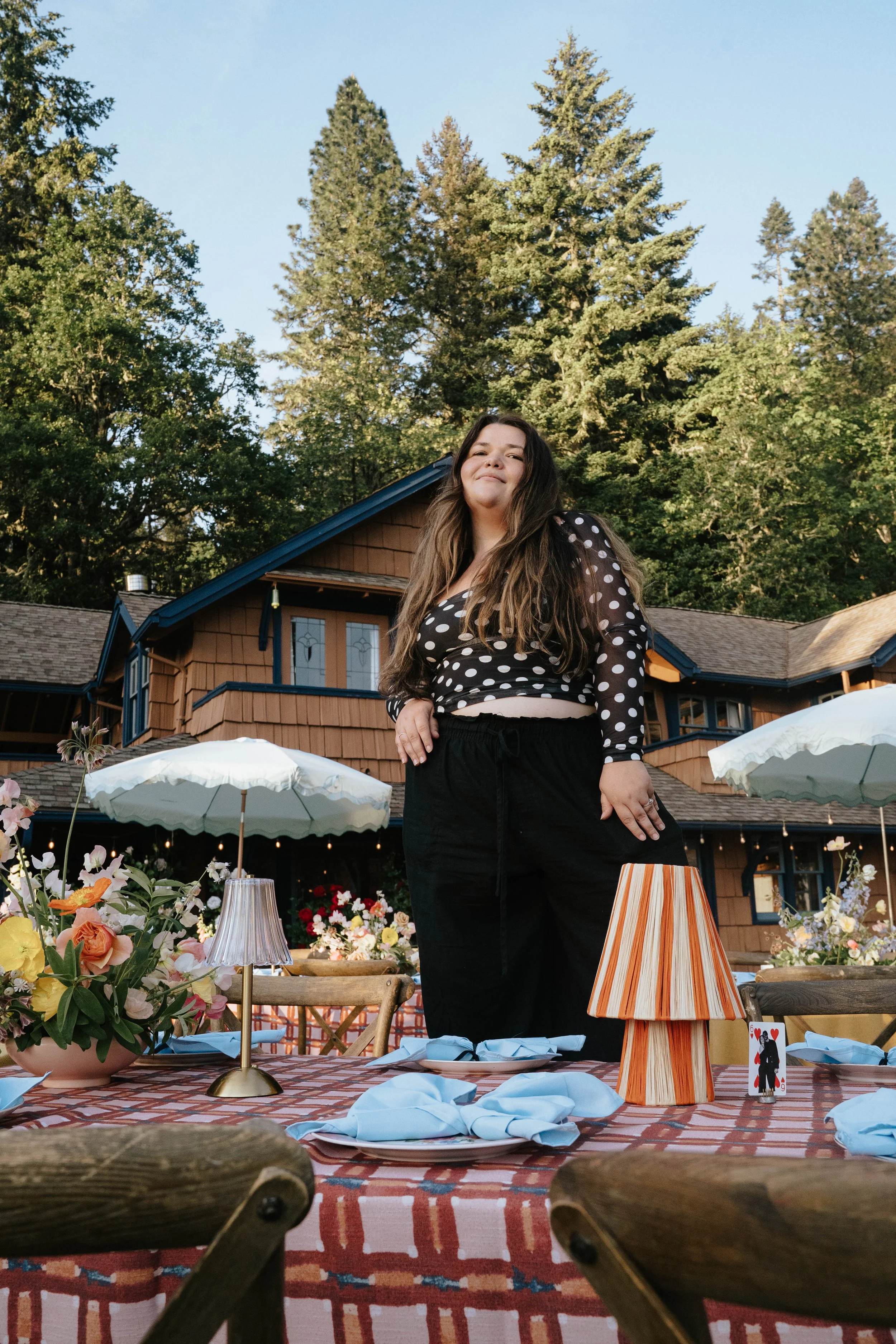Hood River Wedding Photographer Portrait during wedding reception