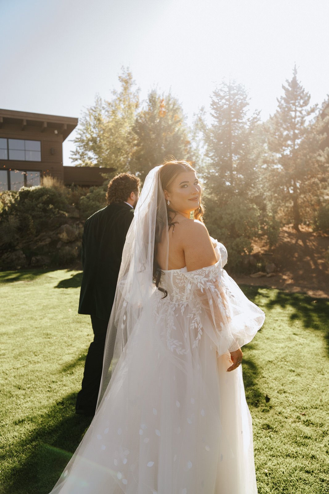 Portland Oregon Wedding sunset photos at the Griffin House Wedding Venue